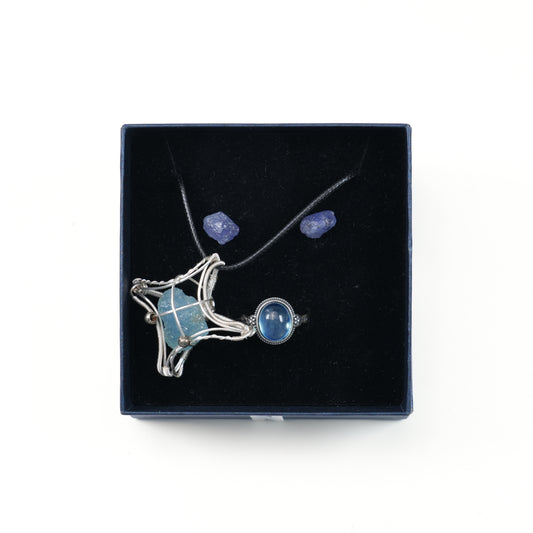 Crystal Jewelry Set - Necklace, Earrings & Ring 3-in-1