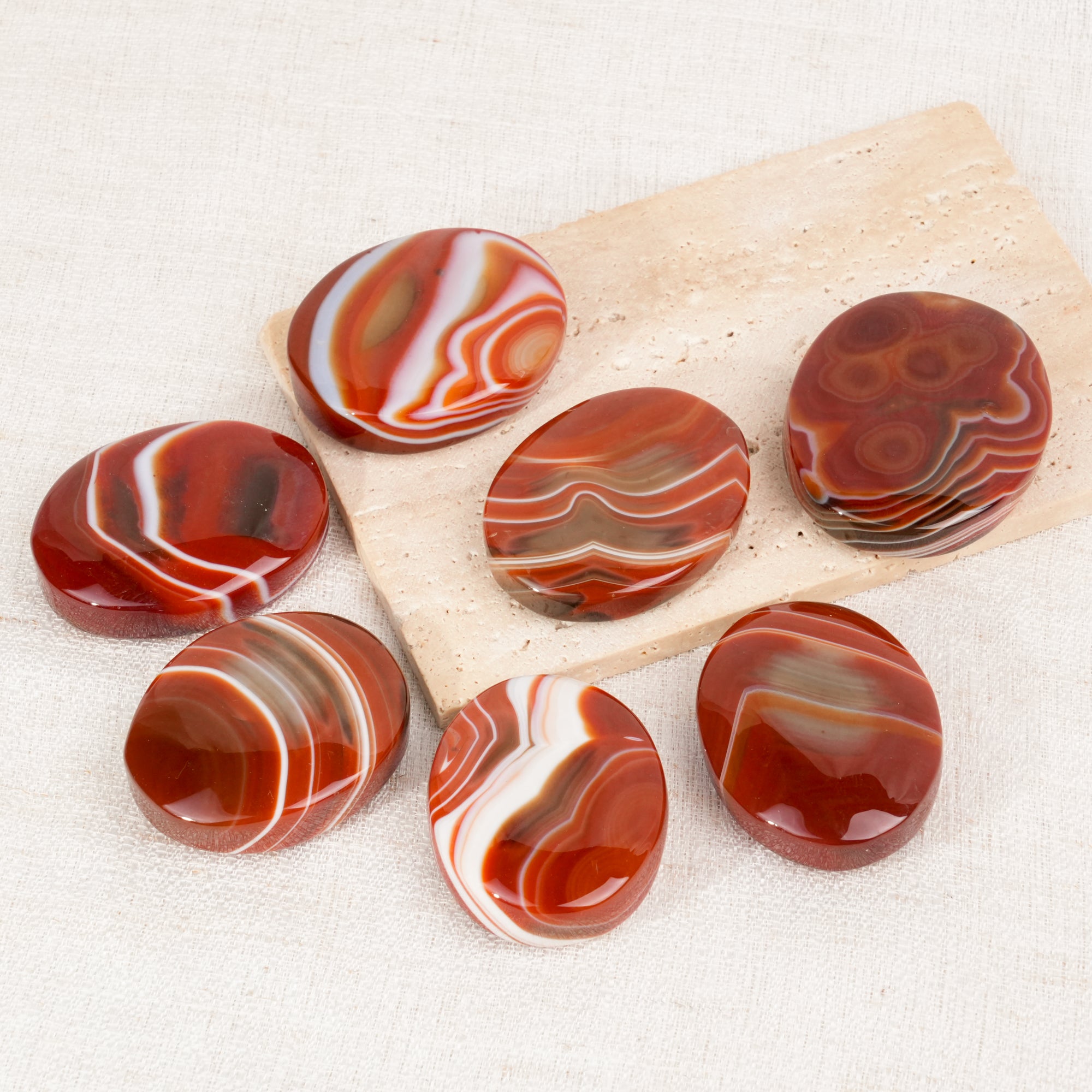 Red Sardonyx Palm Stone