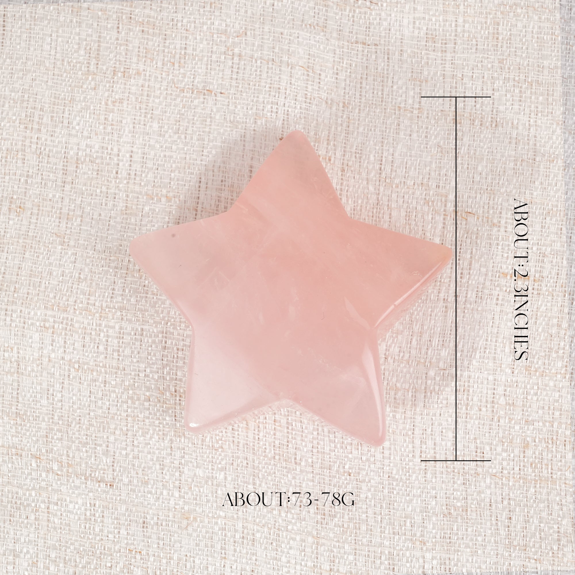 Rose Quartz Pentagram Palm Stone