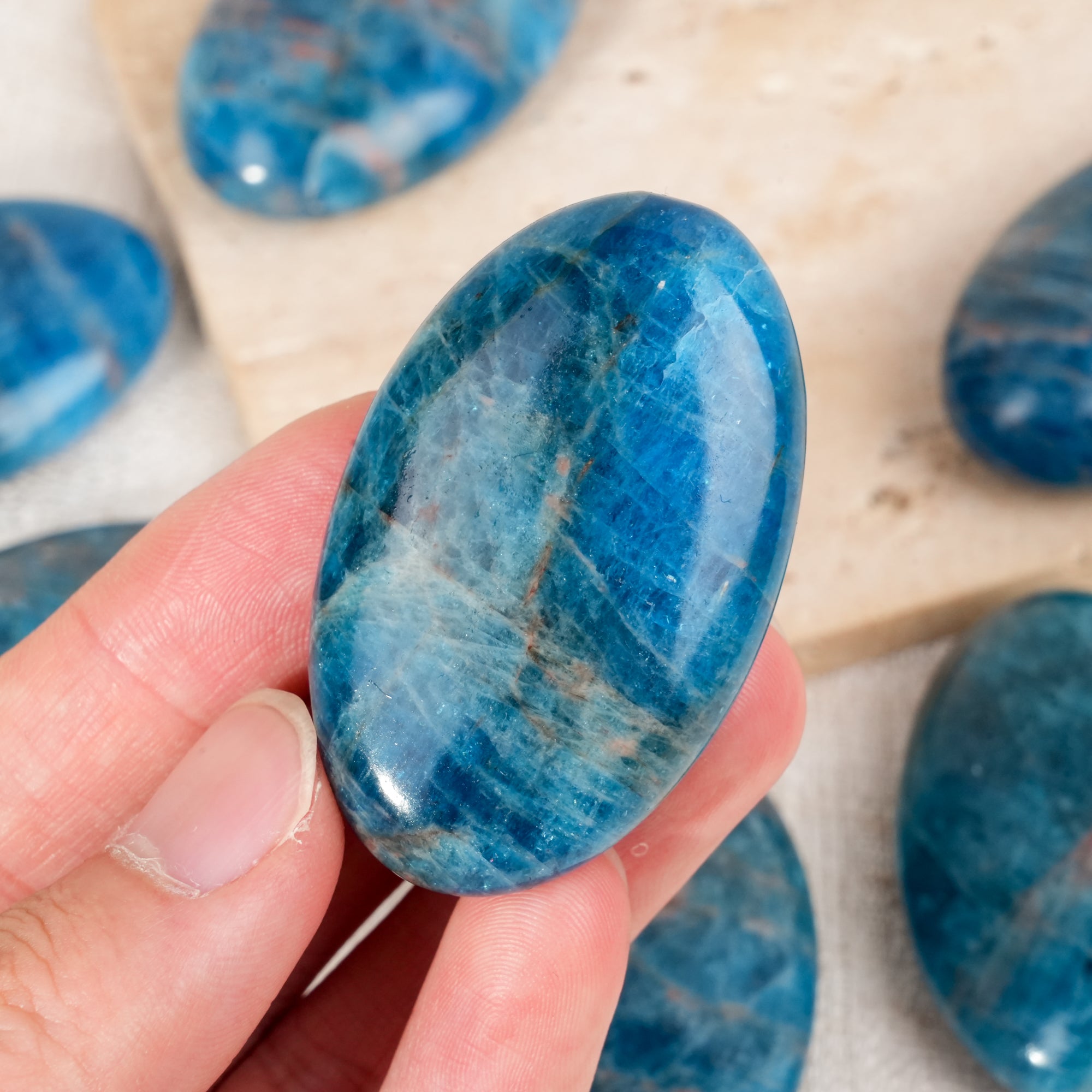 Blue Apatite Palm Stone