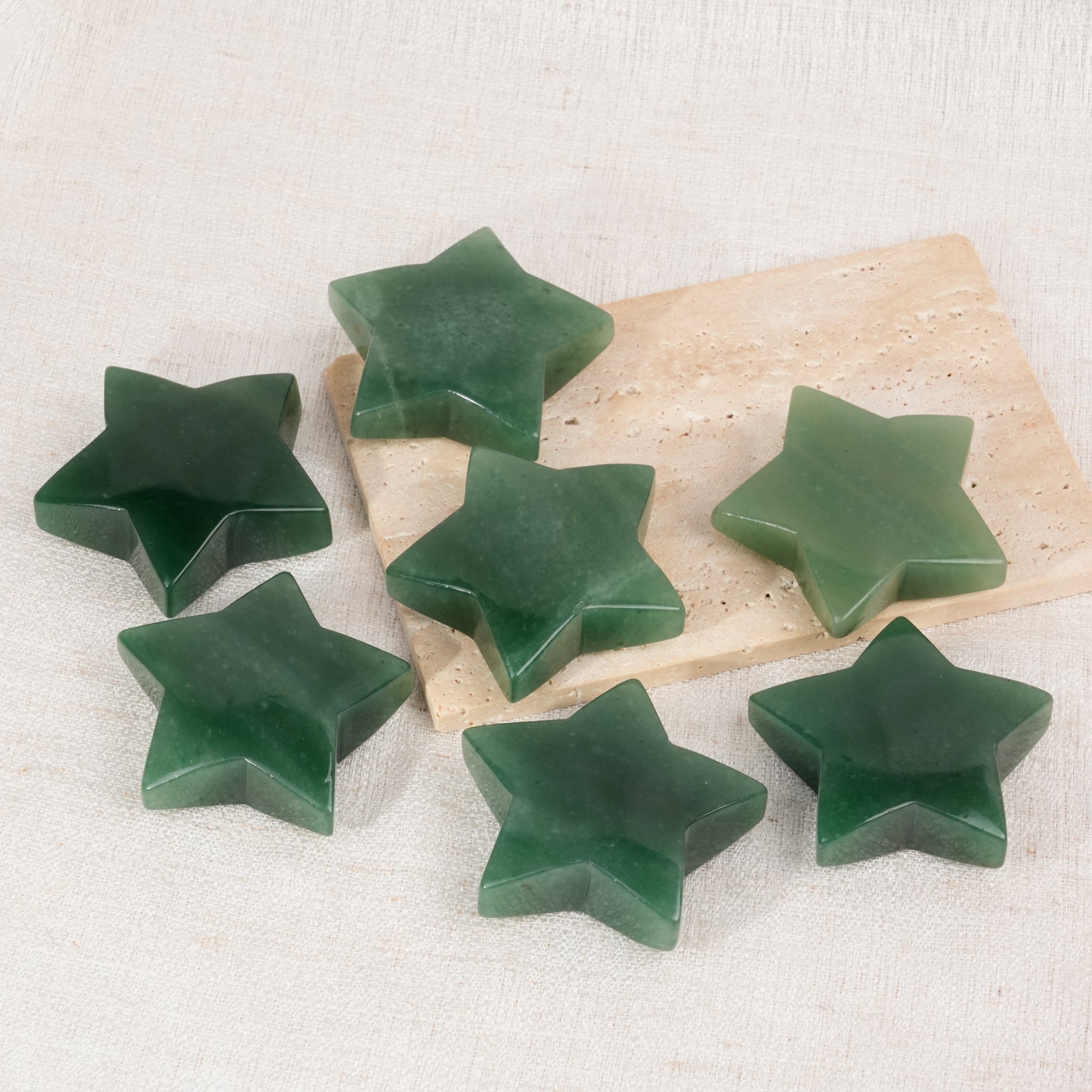 Green Aventurine Pentagram Palm Stone