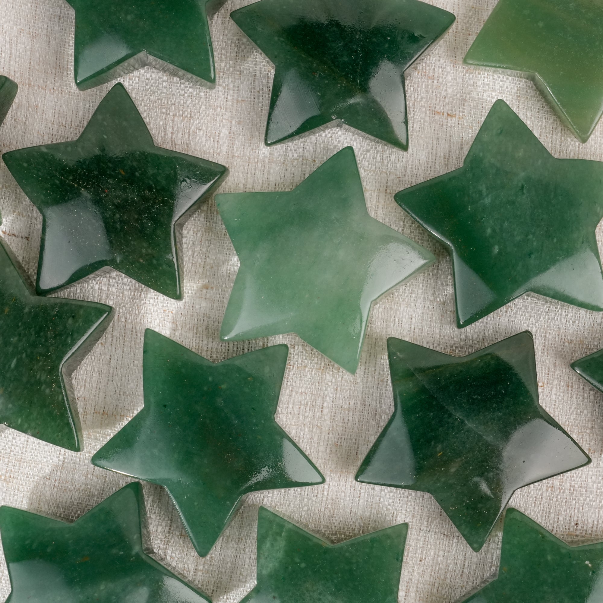 Green Aventurine Pentagram Palm Stone