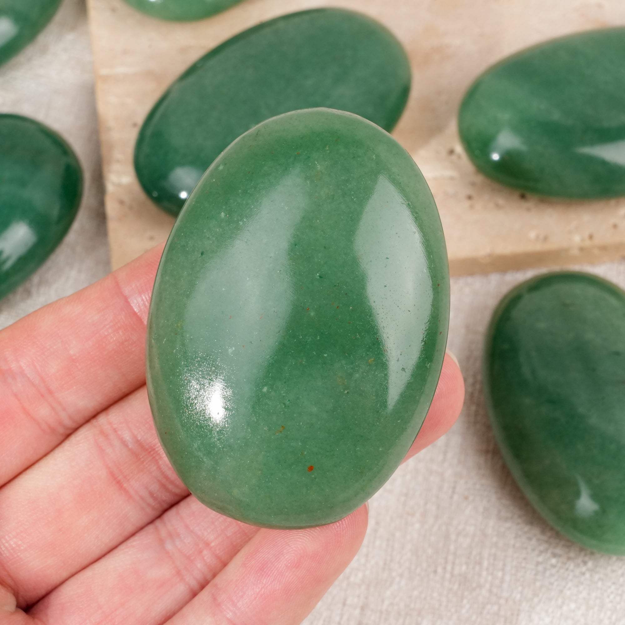 Green Aventurine Palm Stone