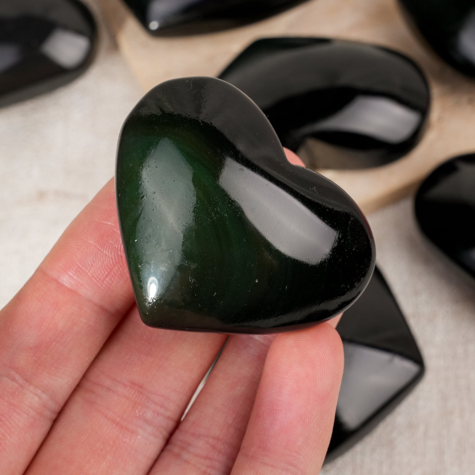 Rainbow Obsidian Heart 2