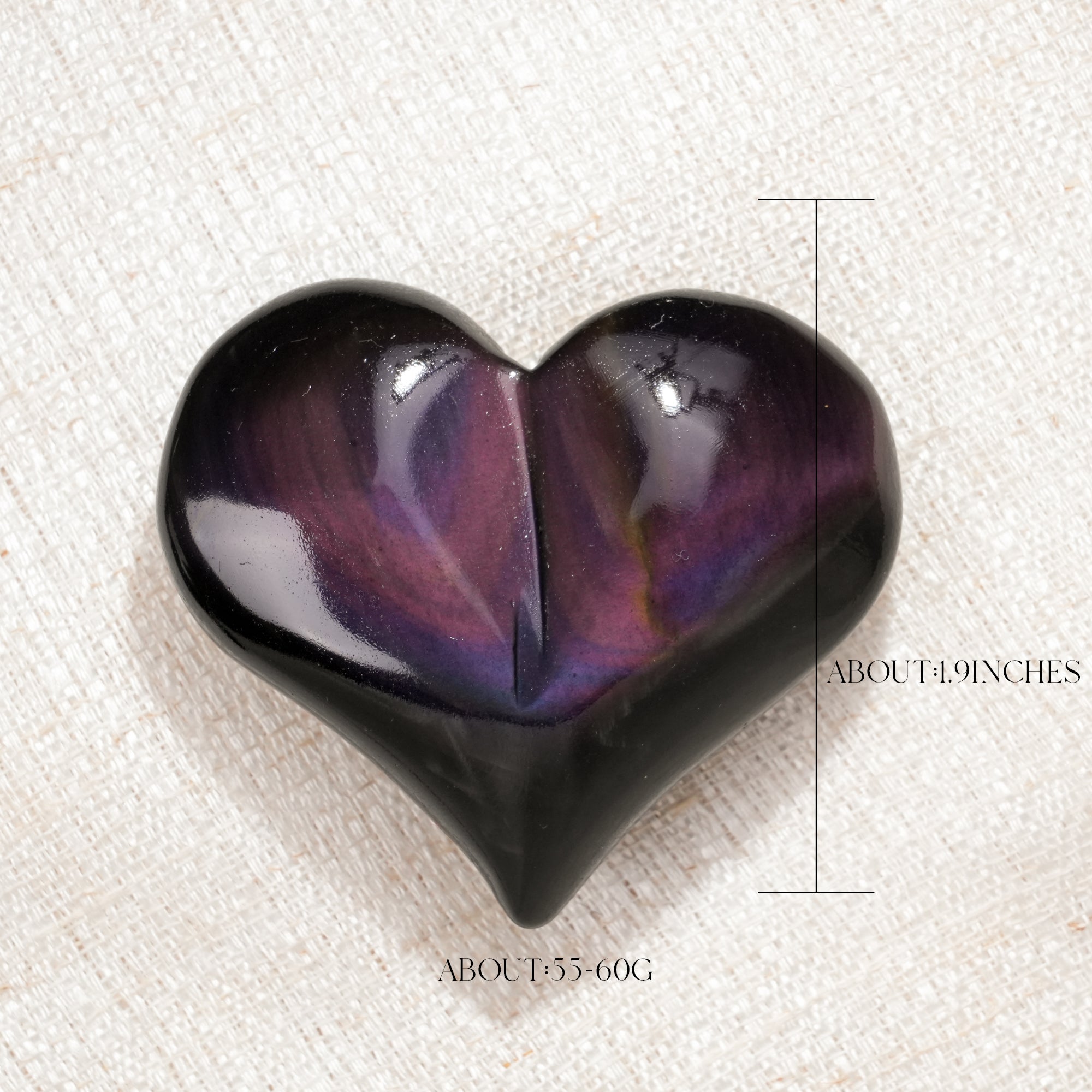 Rainbow Obsidian Heart 1