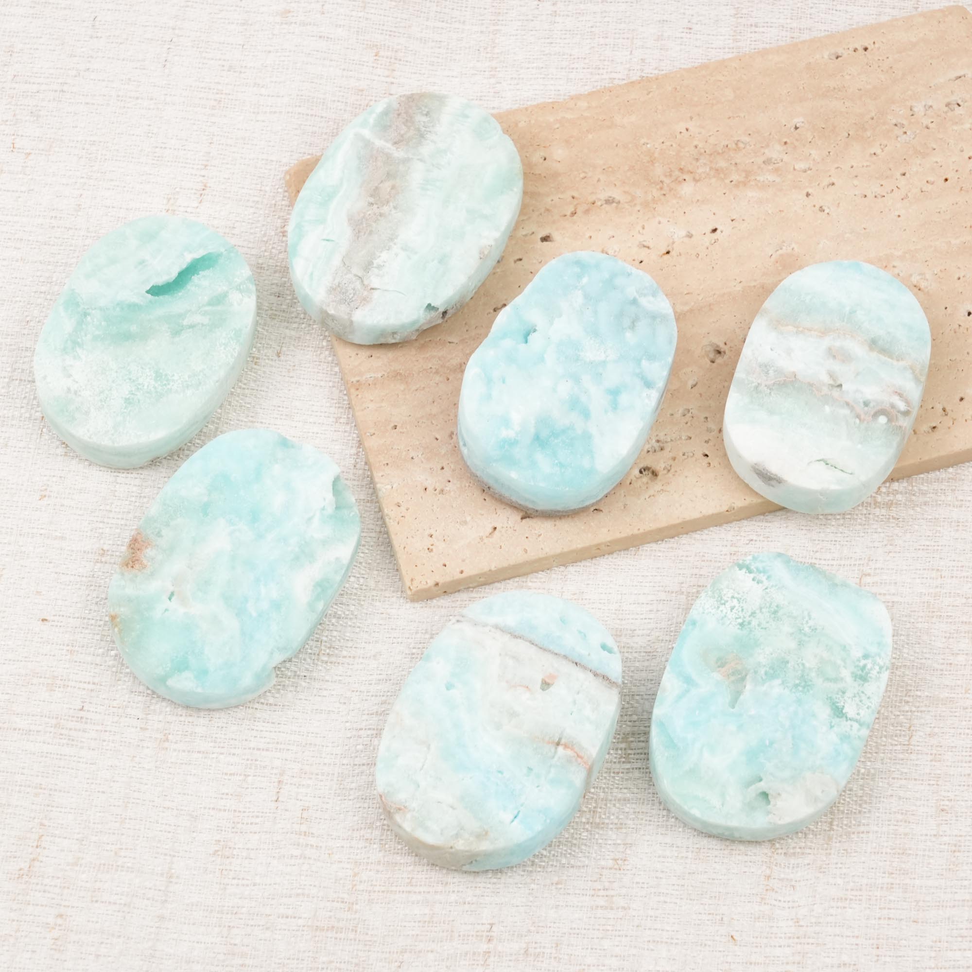 Hemimorphite Palm Stone