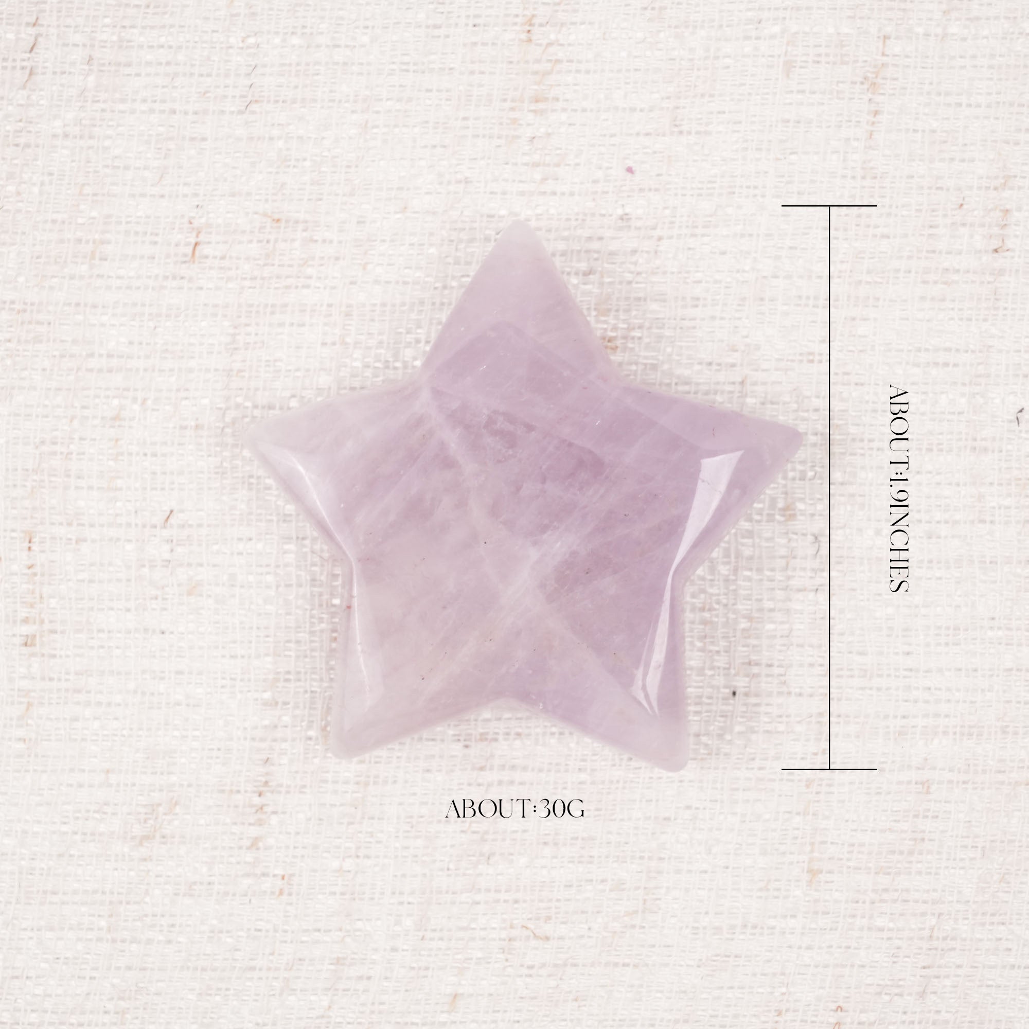 Amethyst Pentagram Palm Stone