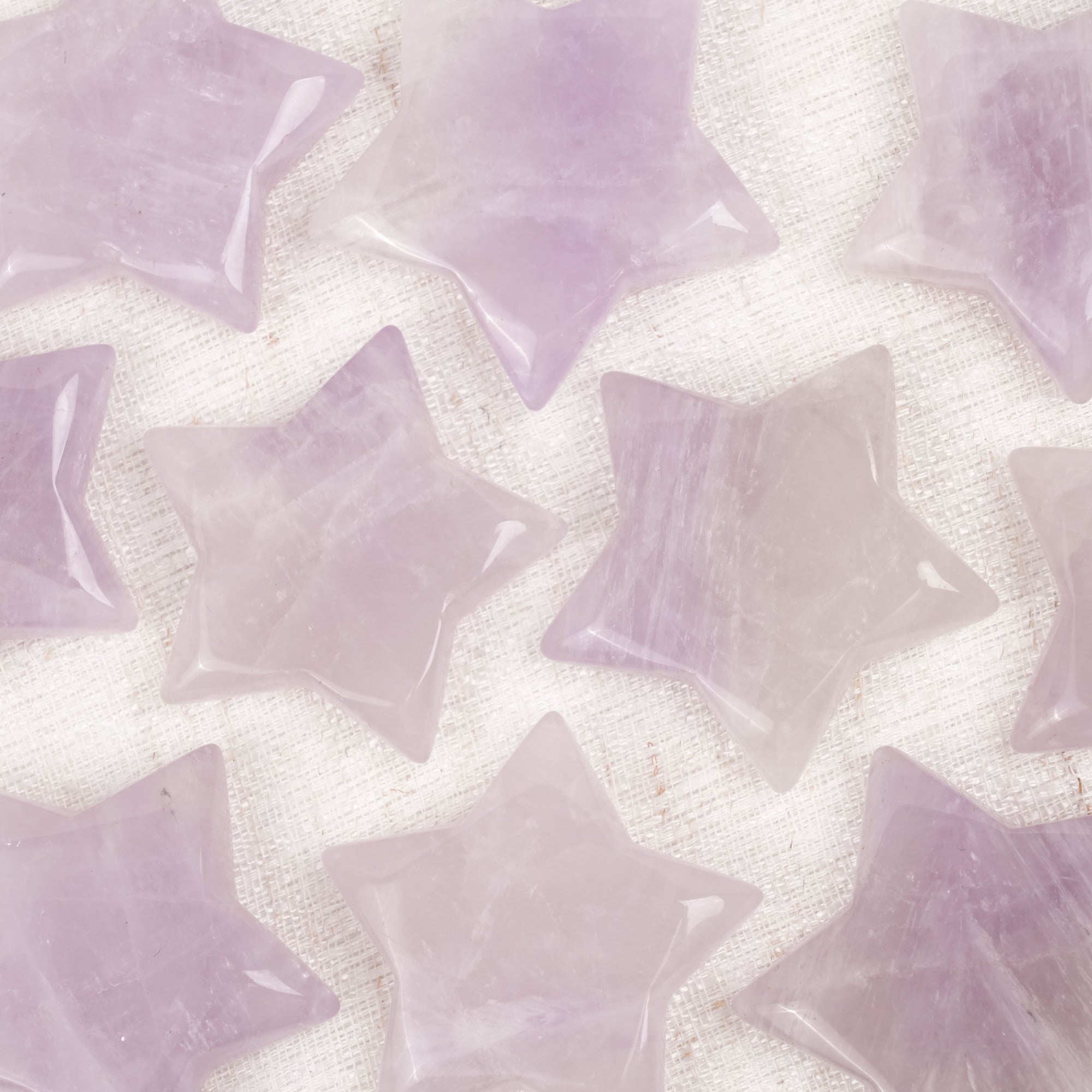 Amethyst Pentagram Palm Stone