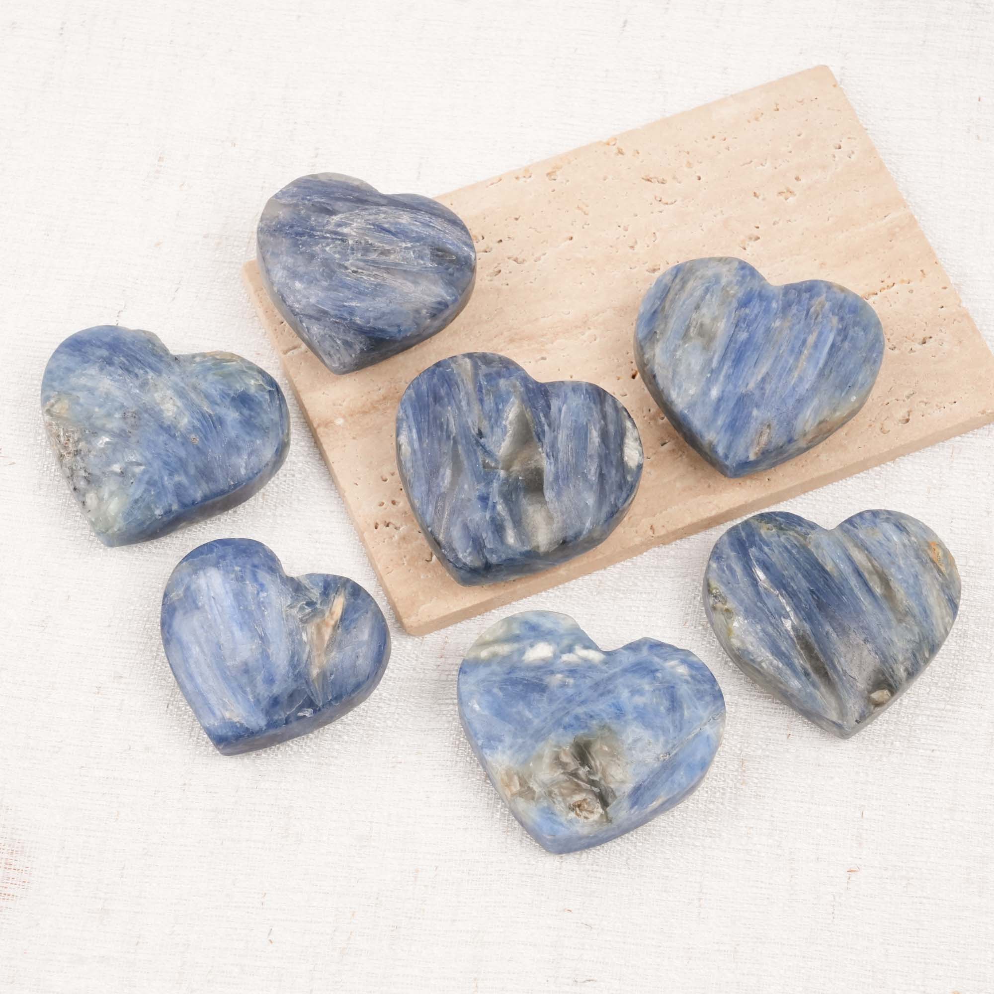 Kyanite Heart Palm Stone