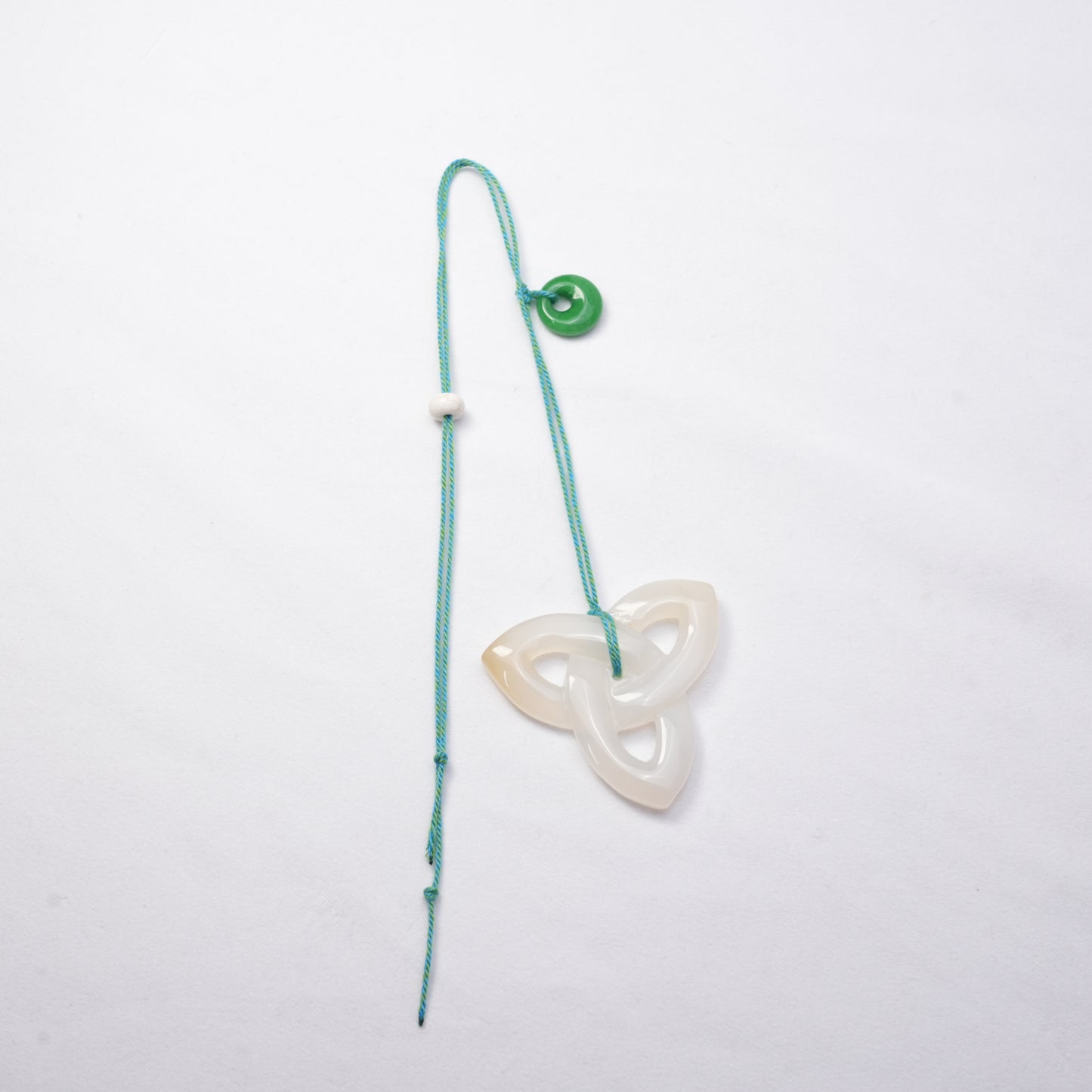 Triquetra Grey Agate Necklace