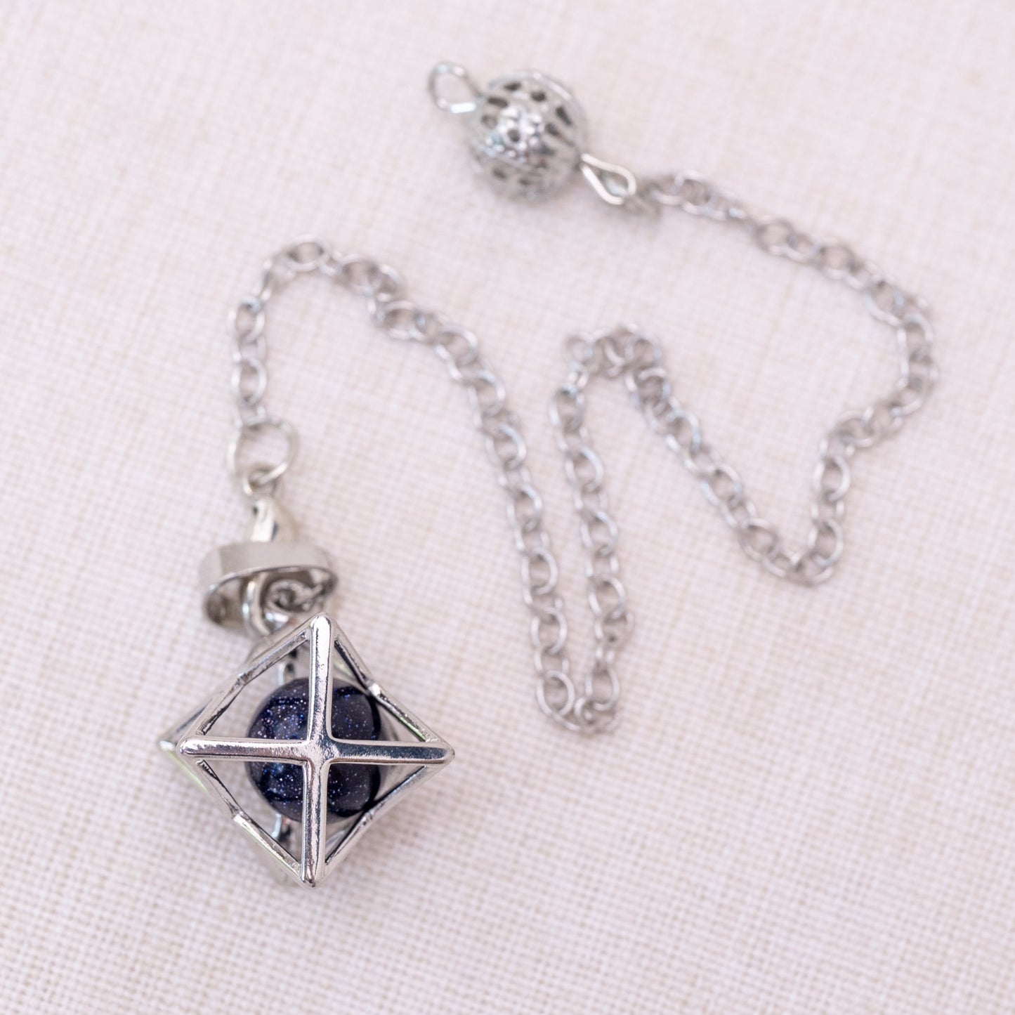 Blue Sand Stone Merkaba pendulum balancing energy