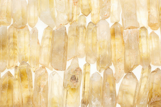 The citrine point stands erect, its natural facets and luster displaying the wonders of nature