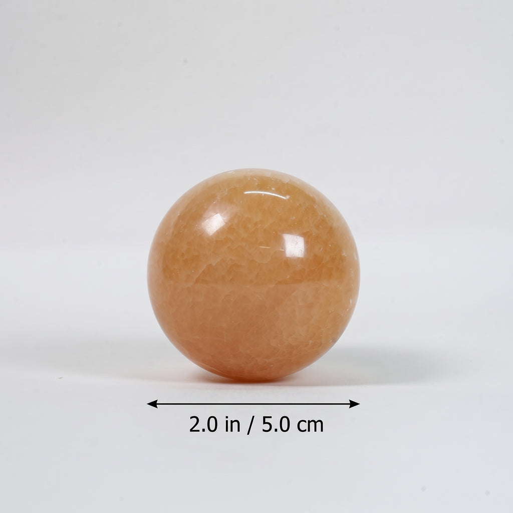 Natural Honey Calcite Sphere, Polished Honey Calcite Crystal Ball, Healing Crystal Stone for Home Decor, Meditation, Reiki & Crystal Collection Gift