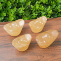 Natural Yellow Calcite Ingot Carving | Crystal Yuanbao for Wealth, Abundance & Feng Shui Decor