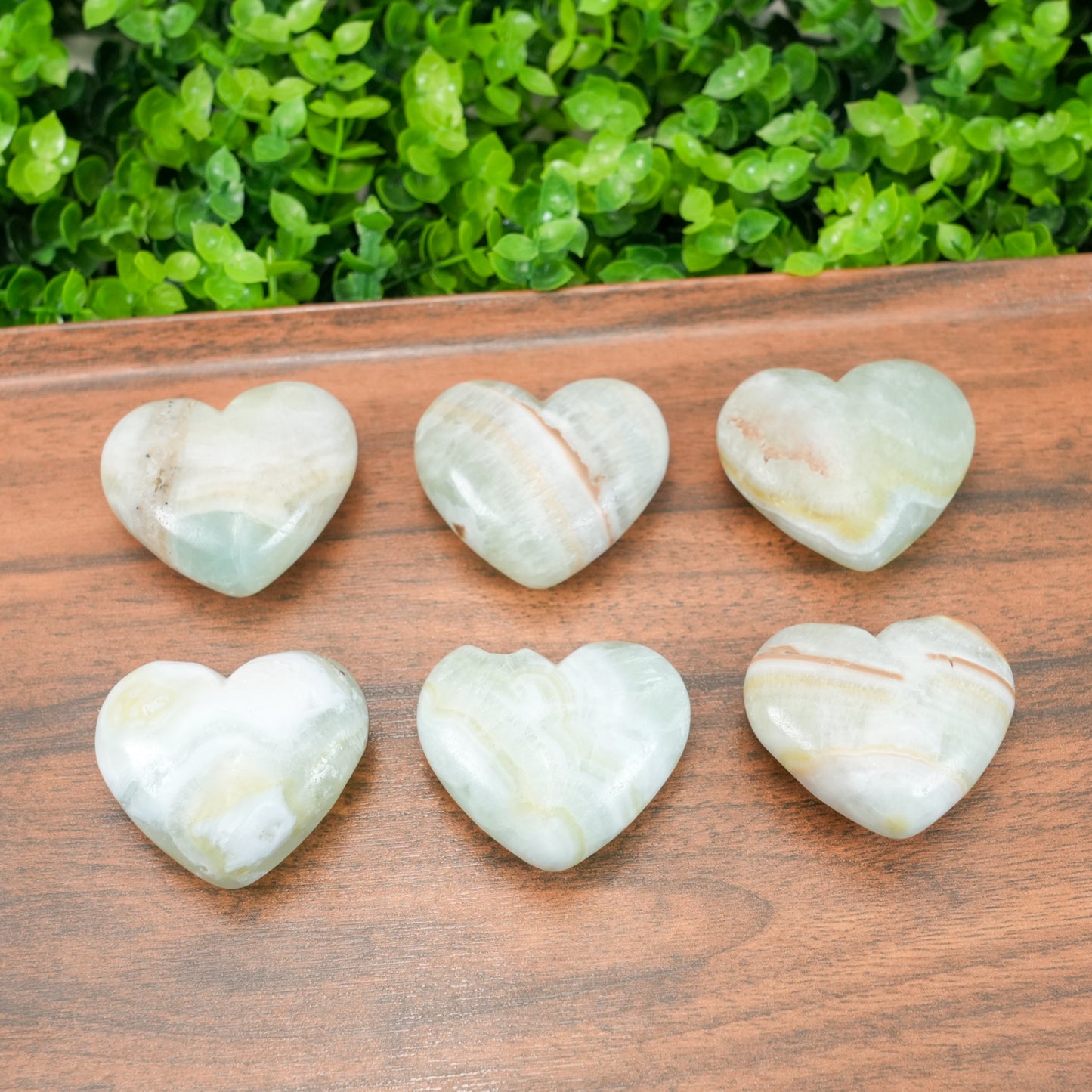 Caribbean  Calcite Heart Palm Stones | Natural Healing Crystal Worry Stones