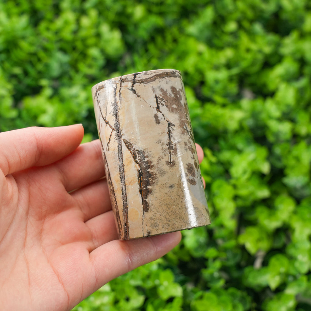 Natural Picture Jasper Obelisk - Hand-Carved Gemstone Column Statue, Healing Crystal Tower for Reiki, Meditation, and Home Decor, Unique Scenery Stone Pillar for Office & Altar