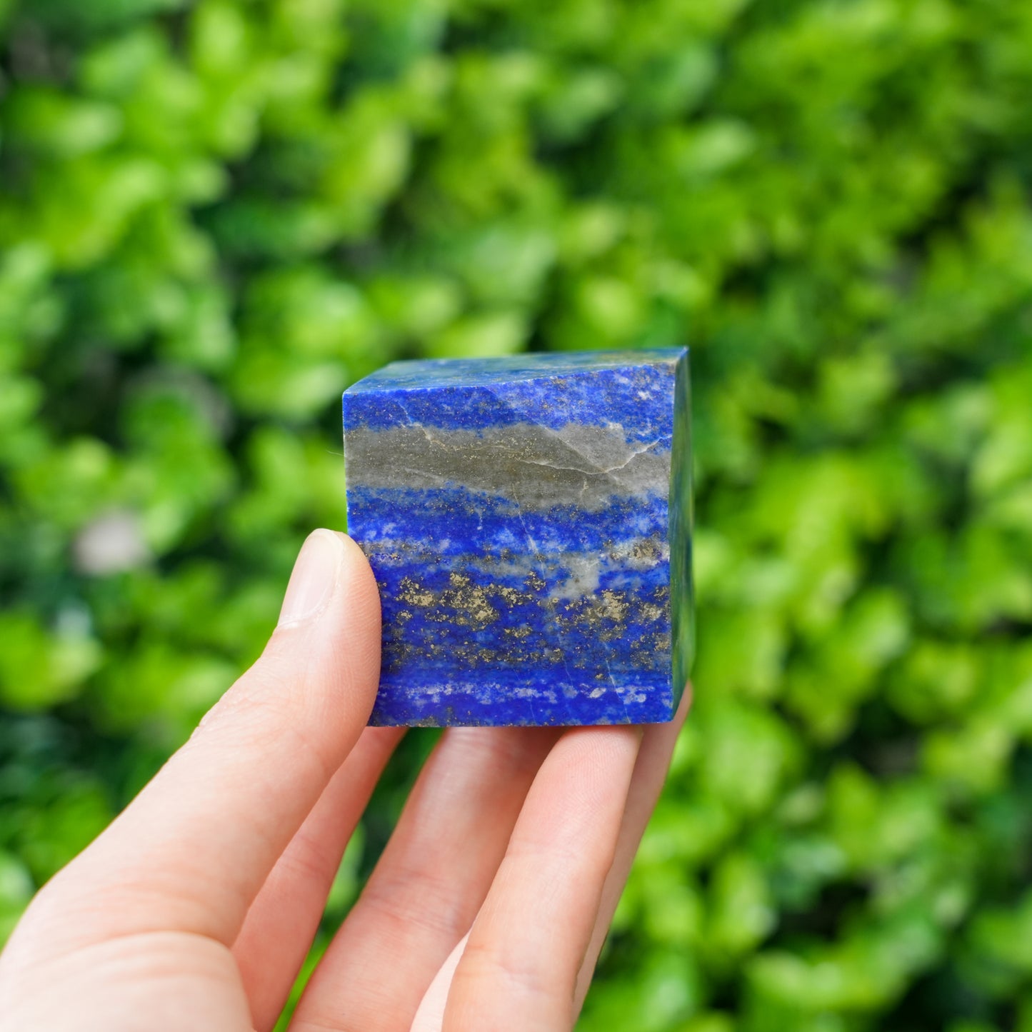 Lapis Lazuli  Cube Polished Square Stone for Chakra Balance & Collection