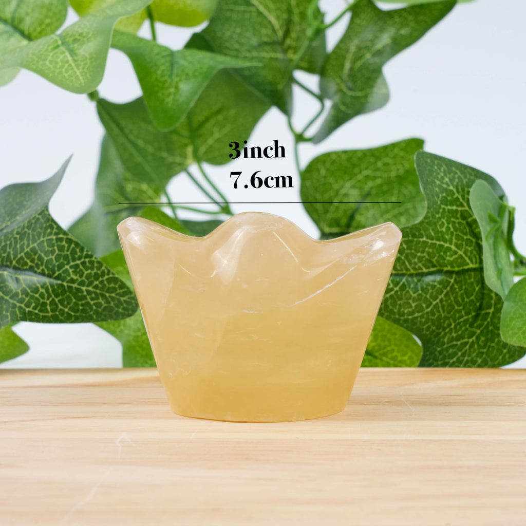 Natural Yellow Calcite Ingot Carving | Crystal Yuanbao for Wealth, Abundance & Feng Shui Decor
