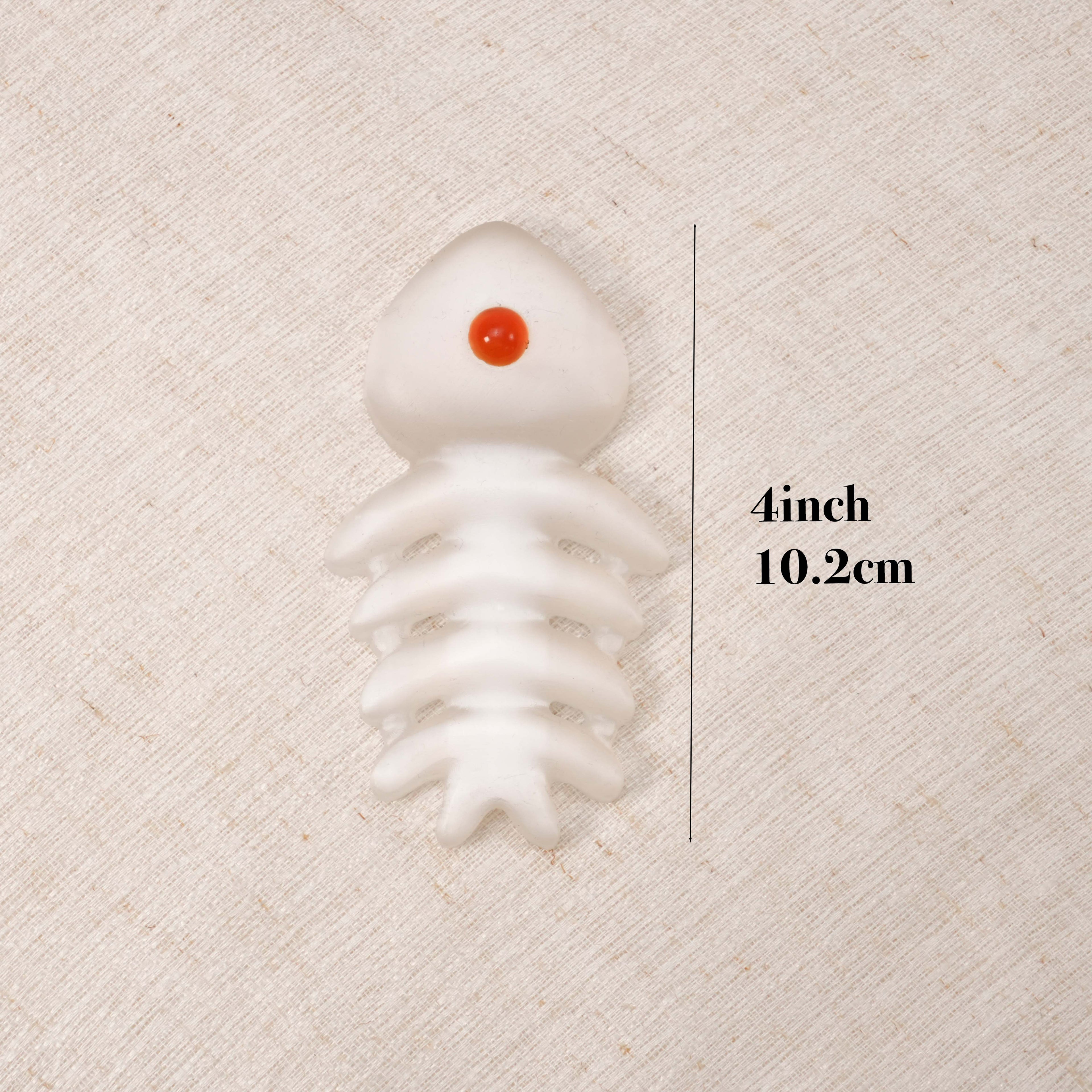 Selenite Fish Bone Carving With Red Agate Eye, Hand Carved Selenite Fish Skeleton Figurine Healing Crystal Witchy Desk Decor Gift