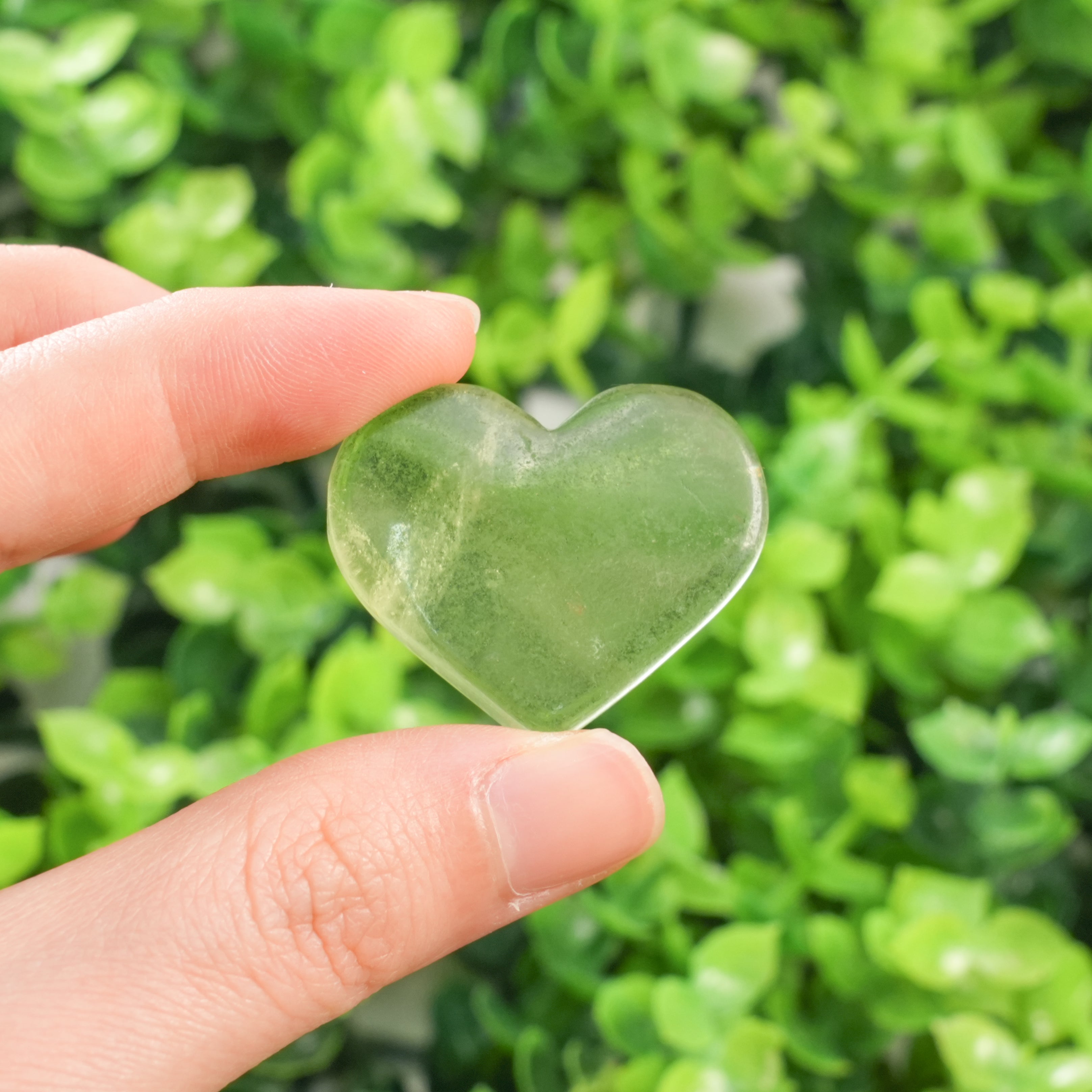 Green Fluorite Heart: Natural Healing Crystal for Calm & Heart Chakra Balance