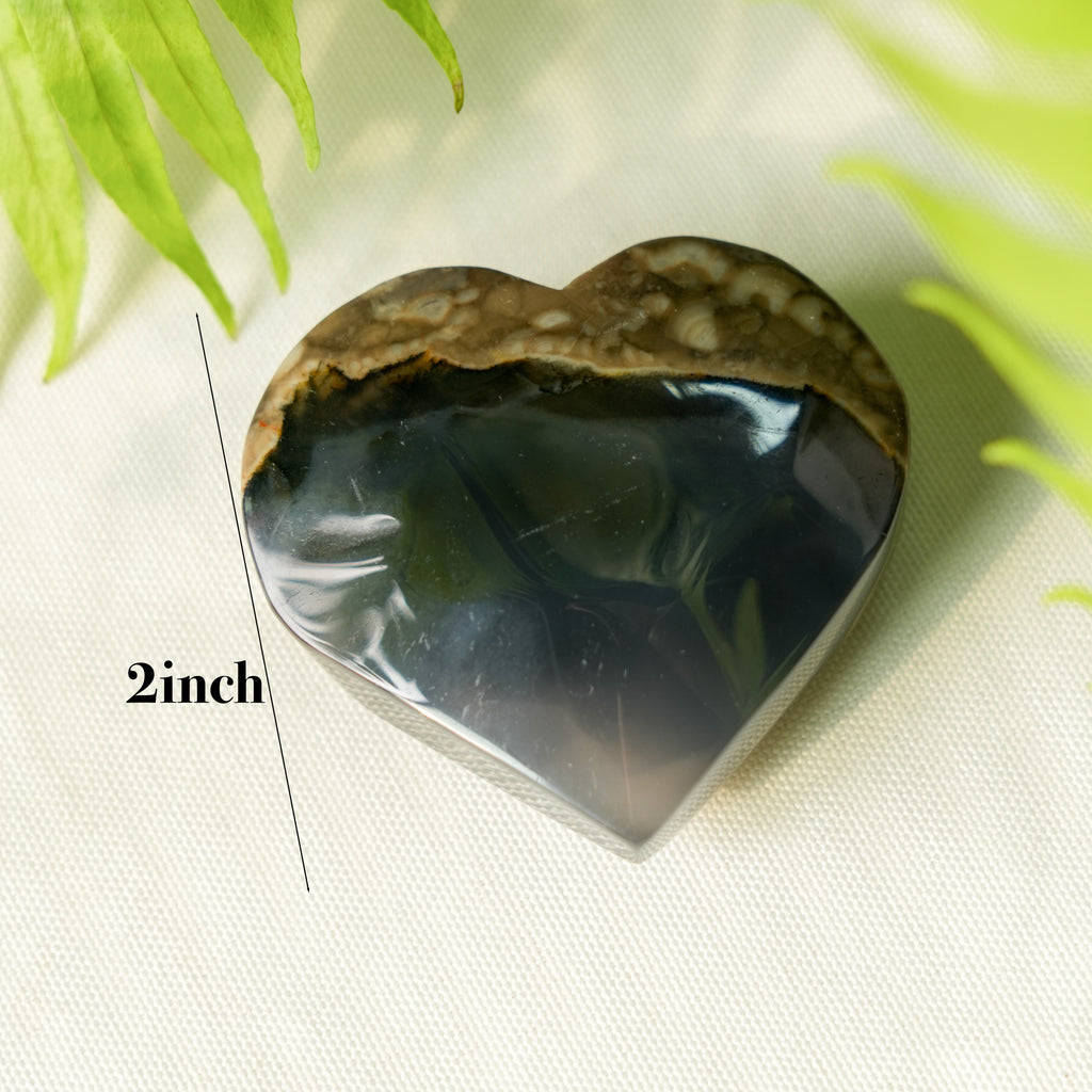 Volcano Agate Heart