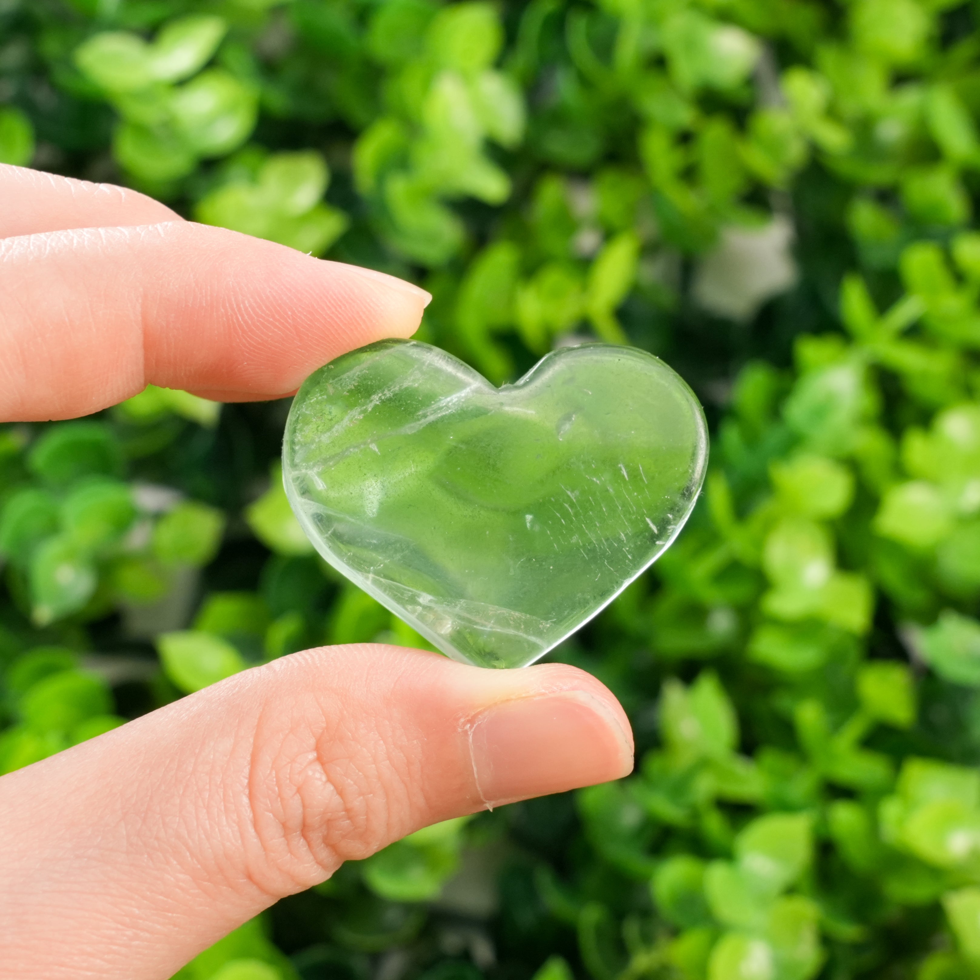 Green Fluorite Heart: Natural Healing Crystal for Calm & Heart Chakra Balance