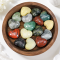 Assorted Natural Heart-Shaped Crystal Palm Stones | Healing Love & Balance Crystals