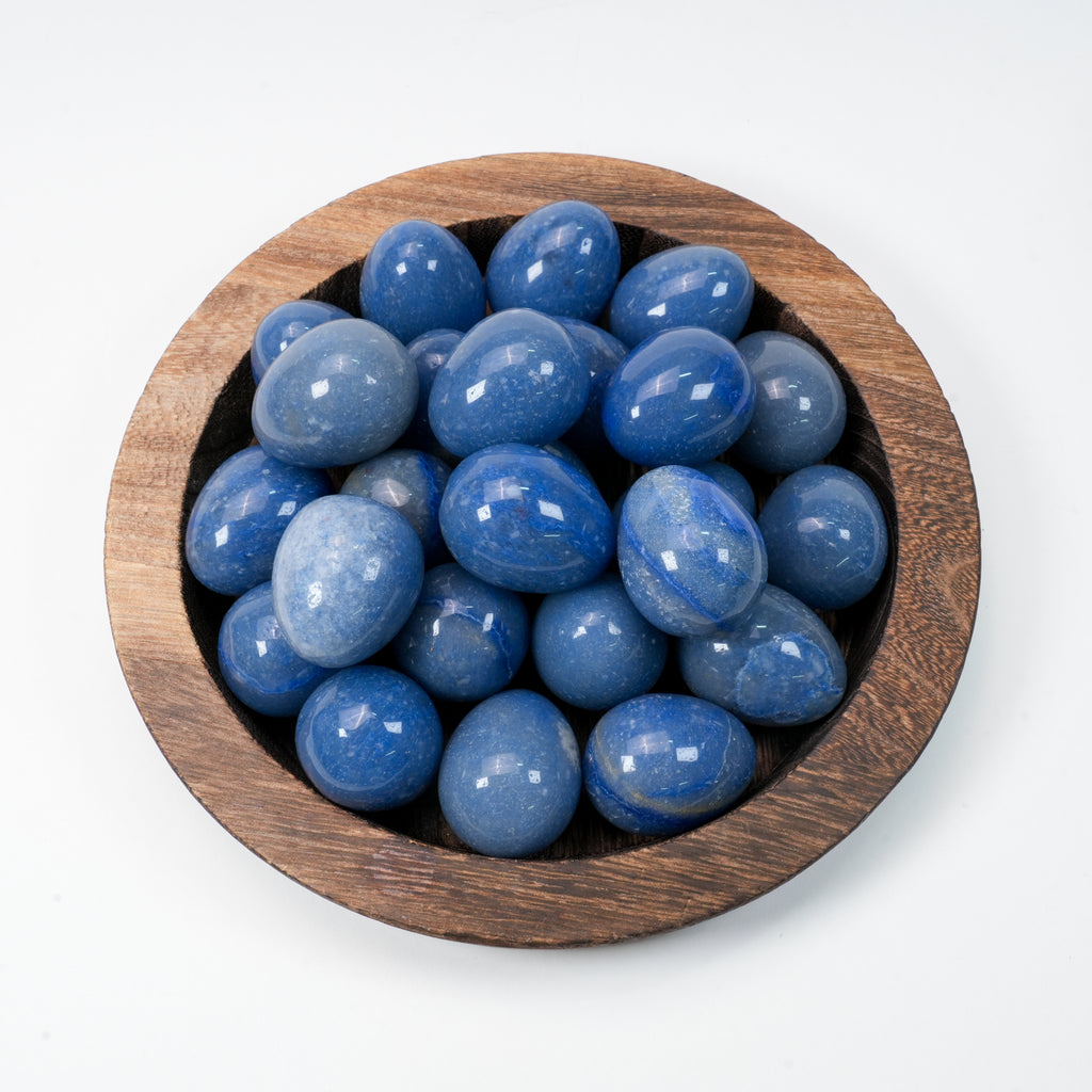 Blue Aventurine Egg Crystal | Polished Healing Crystal Egg 1.5 Inch / 3.8cm, Decorative Crystal Specimen for Collection & Home Display