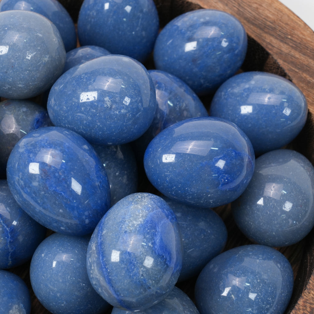 Blue Aventurine Egg Crystal | Polished Healing Crystal Egg 1.5 Inch / 3.8cm, Decorative Crystal Specimen for Collection & Home Display