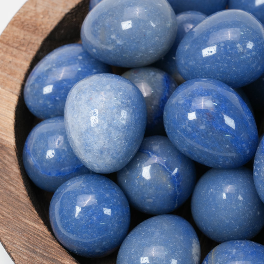 Blue Aventurine Egg Crystal | Polished Healing Crystal Egg 1.5 Inch / 3.8cm, Decorative Crystal Specimen for Collection & Home Display