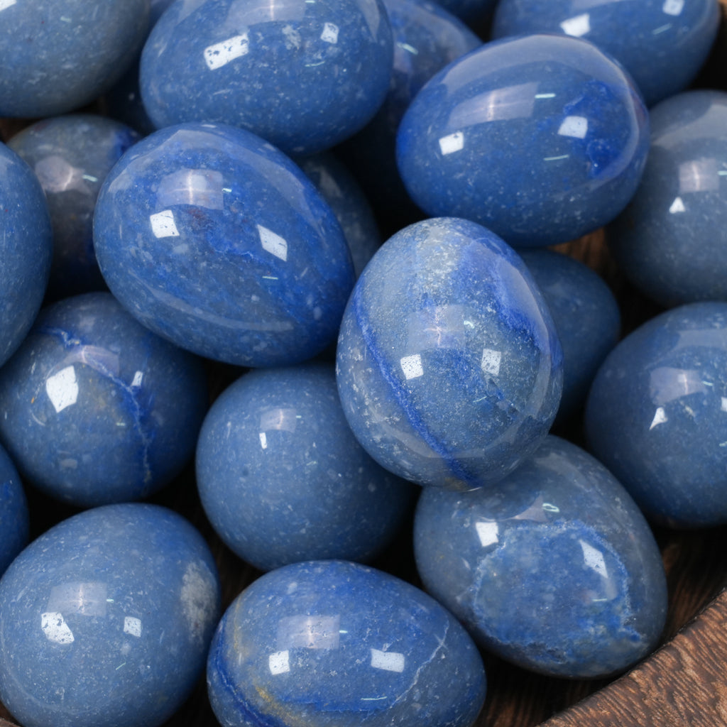 Blue Aventurine Egg Crystal | Polished Healing Crystal Egg 1.5 Inch / 3.8cm, Decorative Crystal Specimen for Collection & Home Display