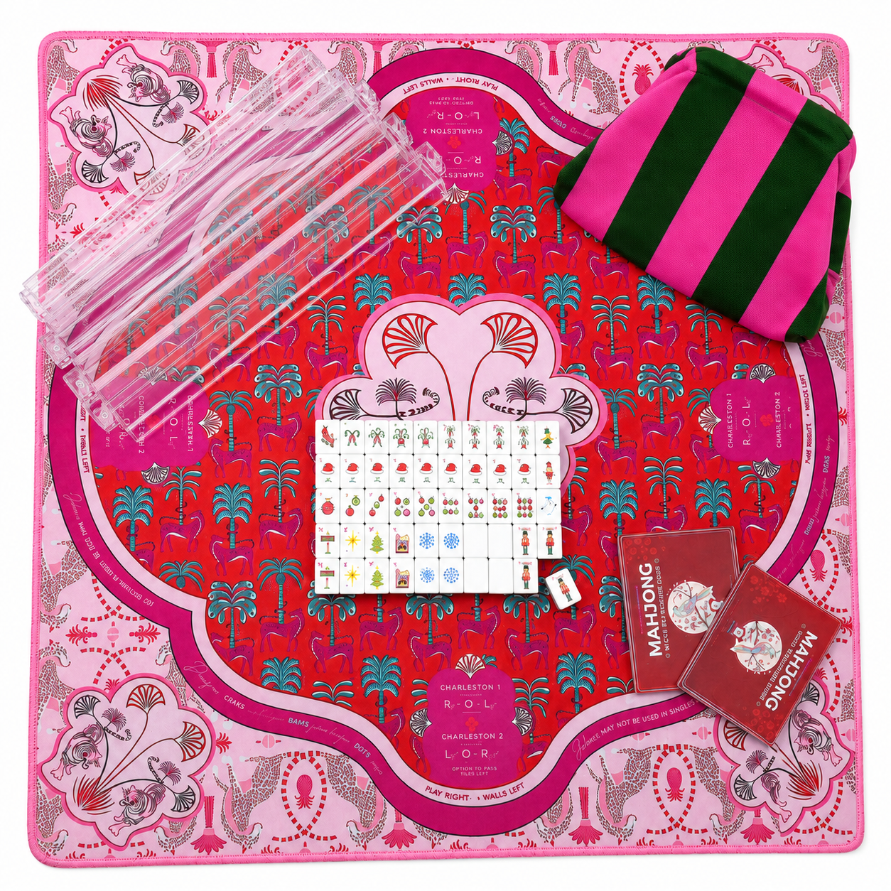 Pink Tiger Mahjong Set