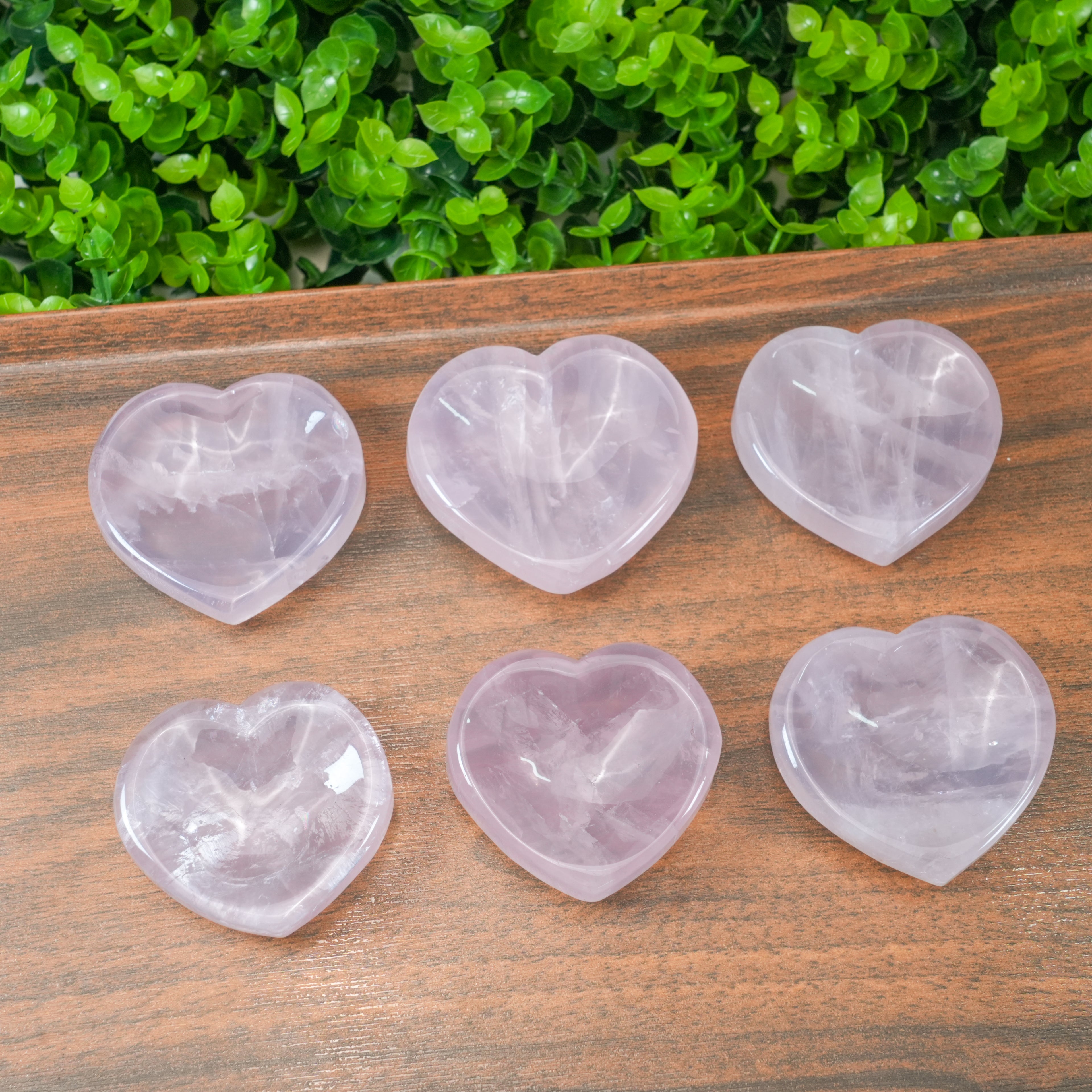 Rose Quartz Heart Bowl | Polished Crystal Bowl for Love, Altar Decor & Crystal Storage