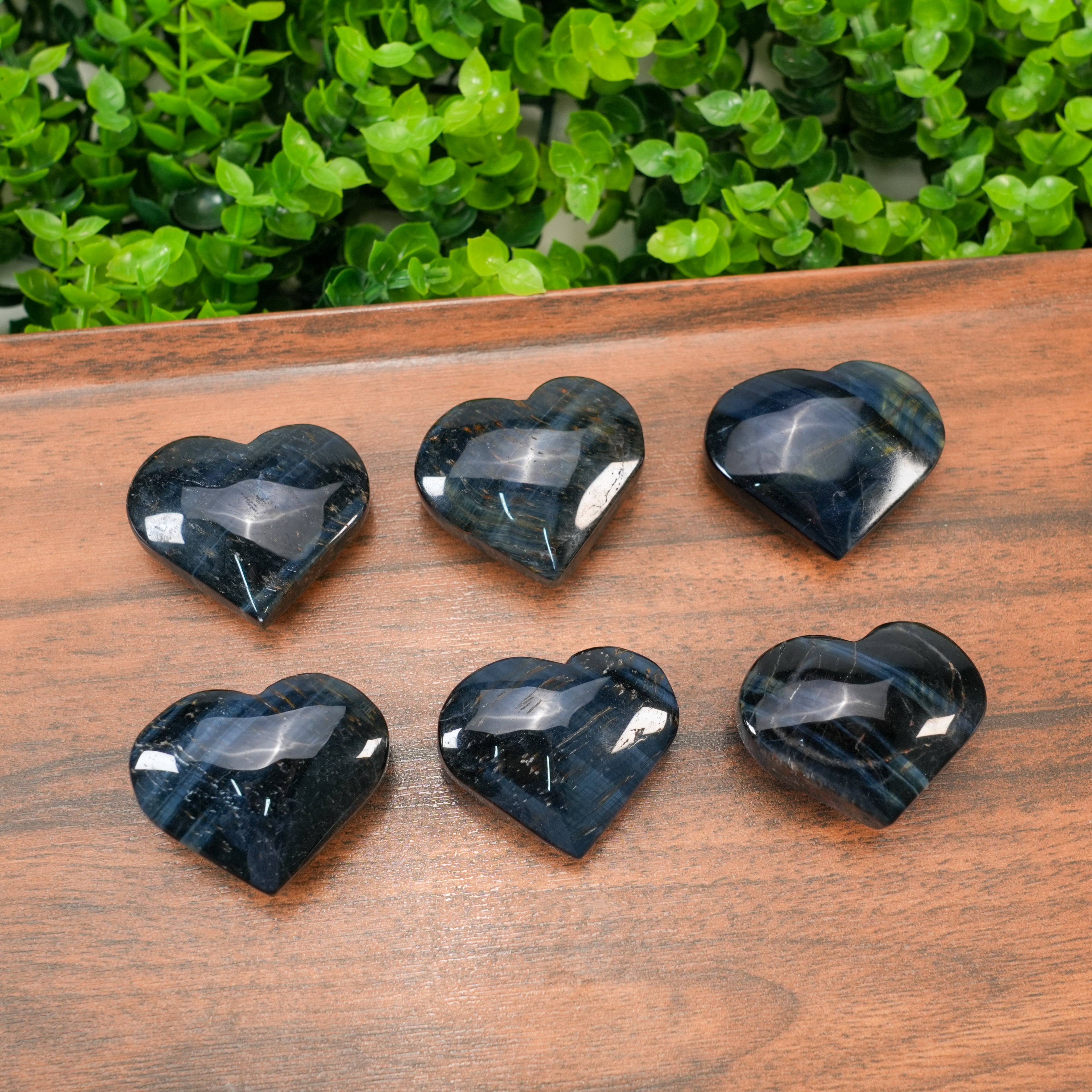 Blue Tiger's Eye Heart Crystal, Polished Heart-Shaped Worry Stone for Anxiety Relief, Reiki Healing Crystal, Meditation Pocket Stone, Spiritual Gift for Her