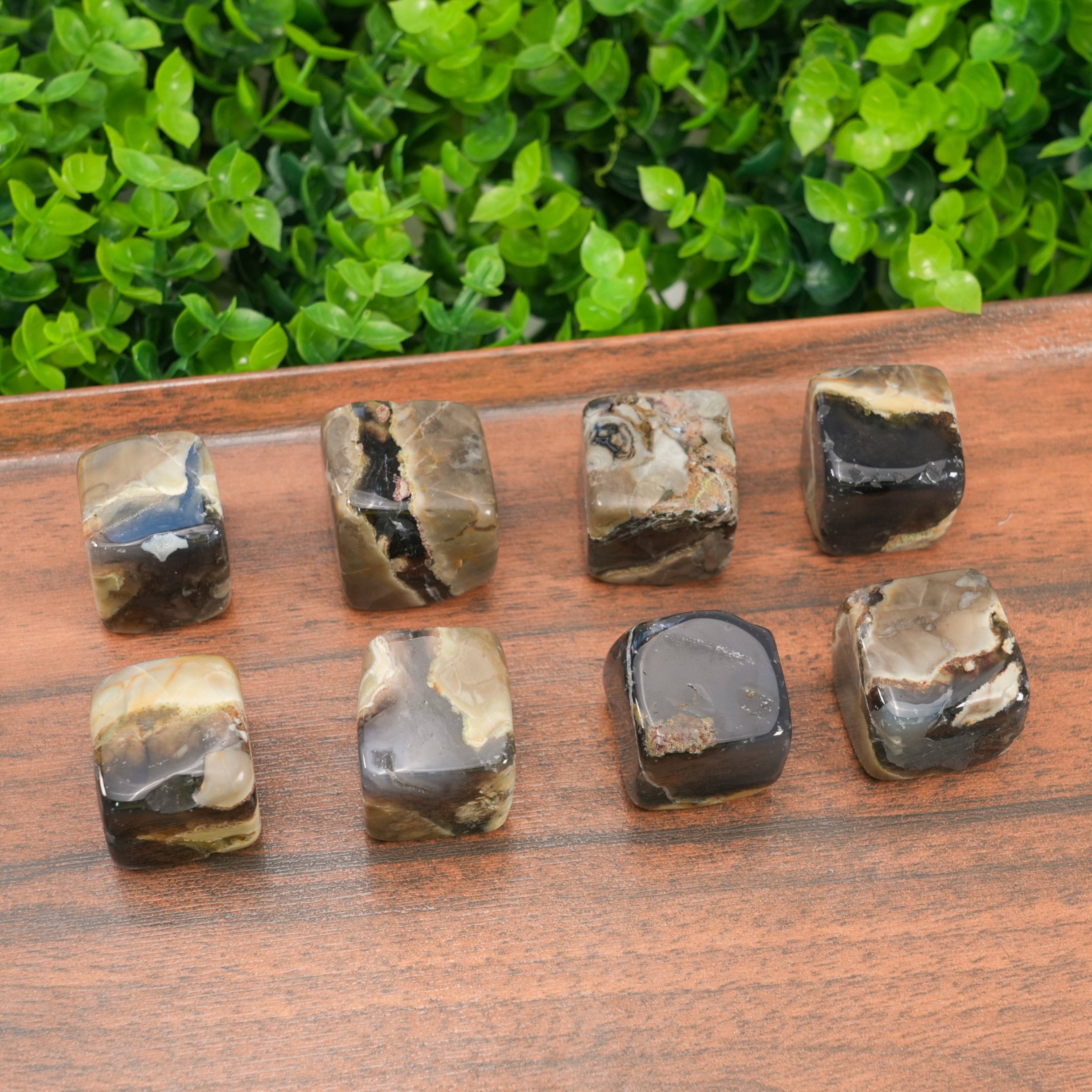 Volcano Agate Small Cube | Natural Crystal Cube for Grounding & Home Decor