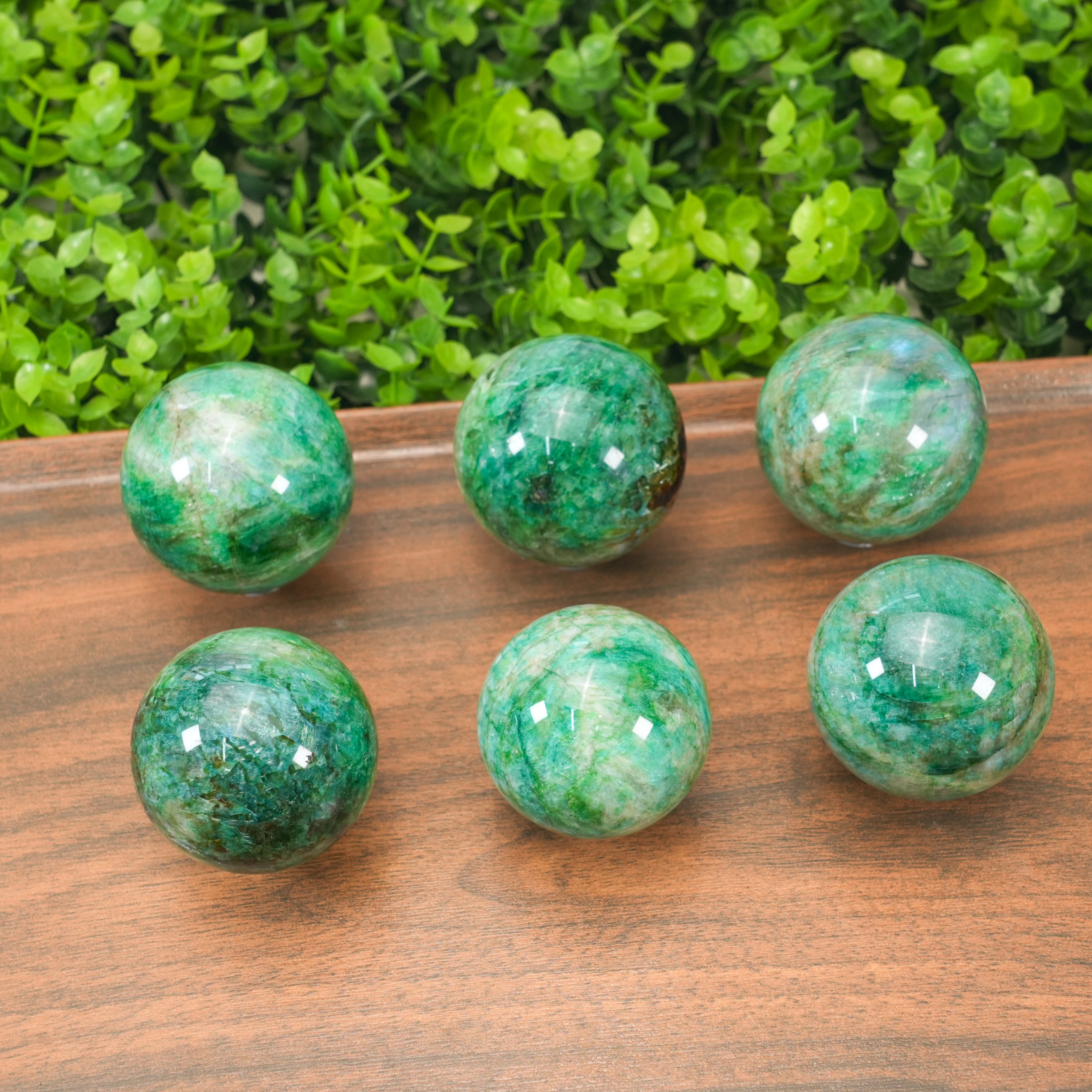 Green Moonstone Sphere - Hand Polished Crystal Ball for Healing, Meditation & Home Decor