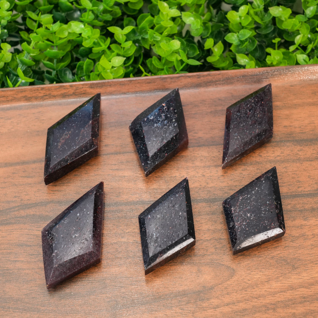 Natural Red Lepidolite Rhombus Crystal Rare Healing Crystal for Anxiety Relief