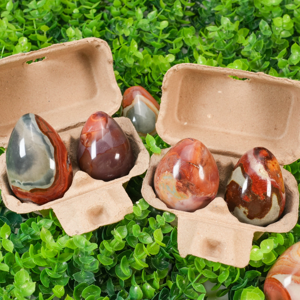 Polychrome Stone Egg Decorative Gemstone for Home Energy, Meditation & Gift