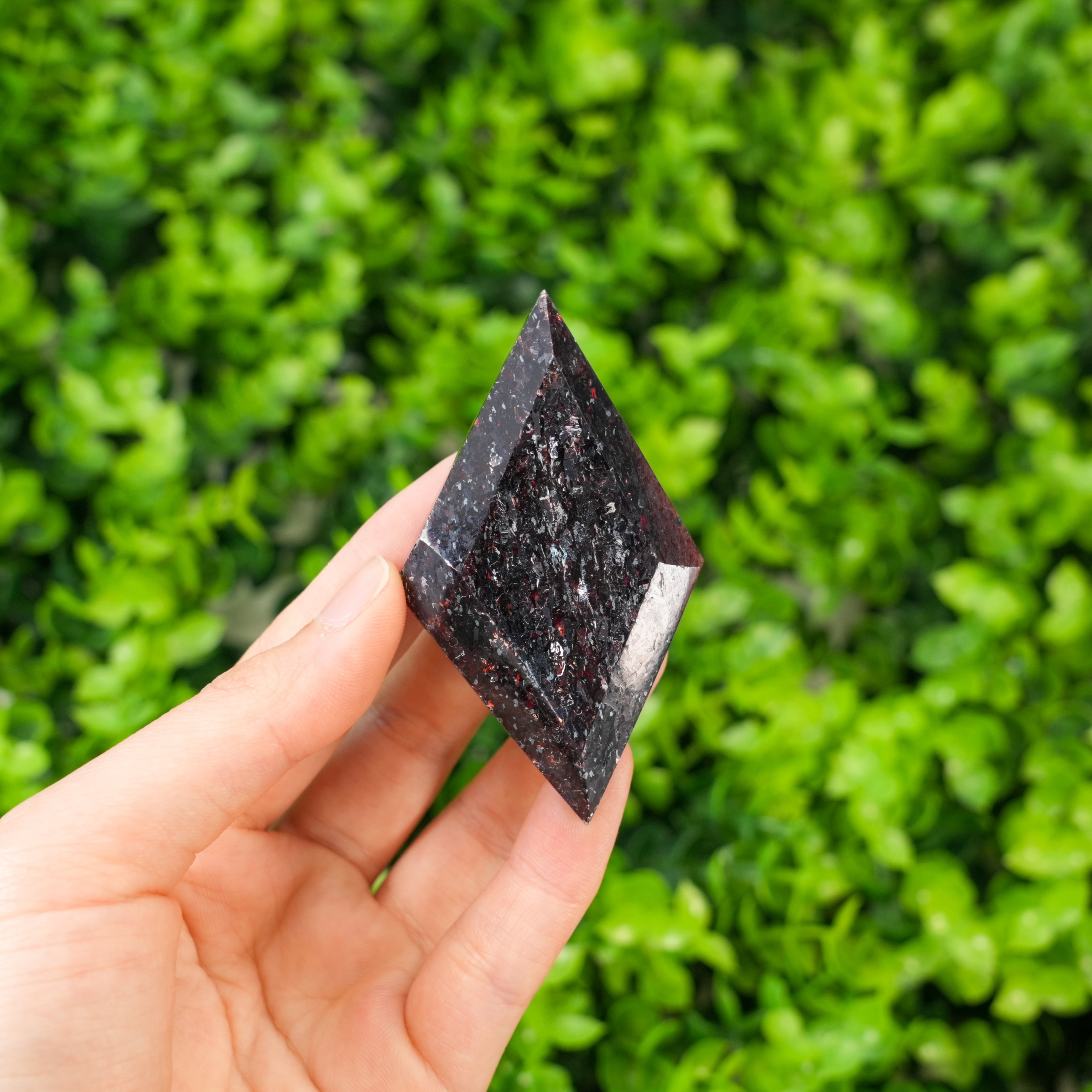 Natural Red Lepidolite Rhombus Crystal Rare Healing Crystal for Anxiety Relief