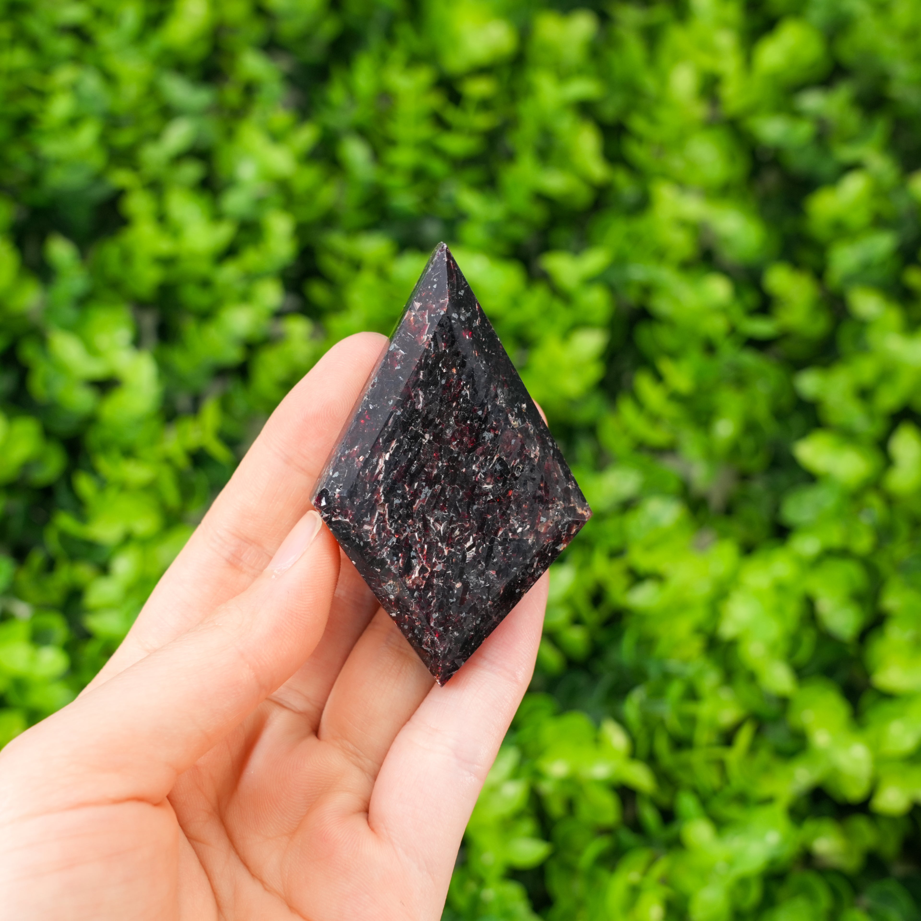 Natural Red Lepidolite Rhombus Crystal Rare Healing Crystal for Anxiety Relief
