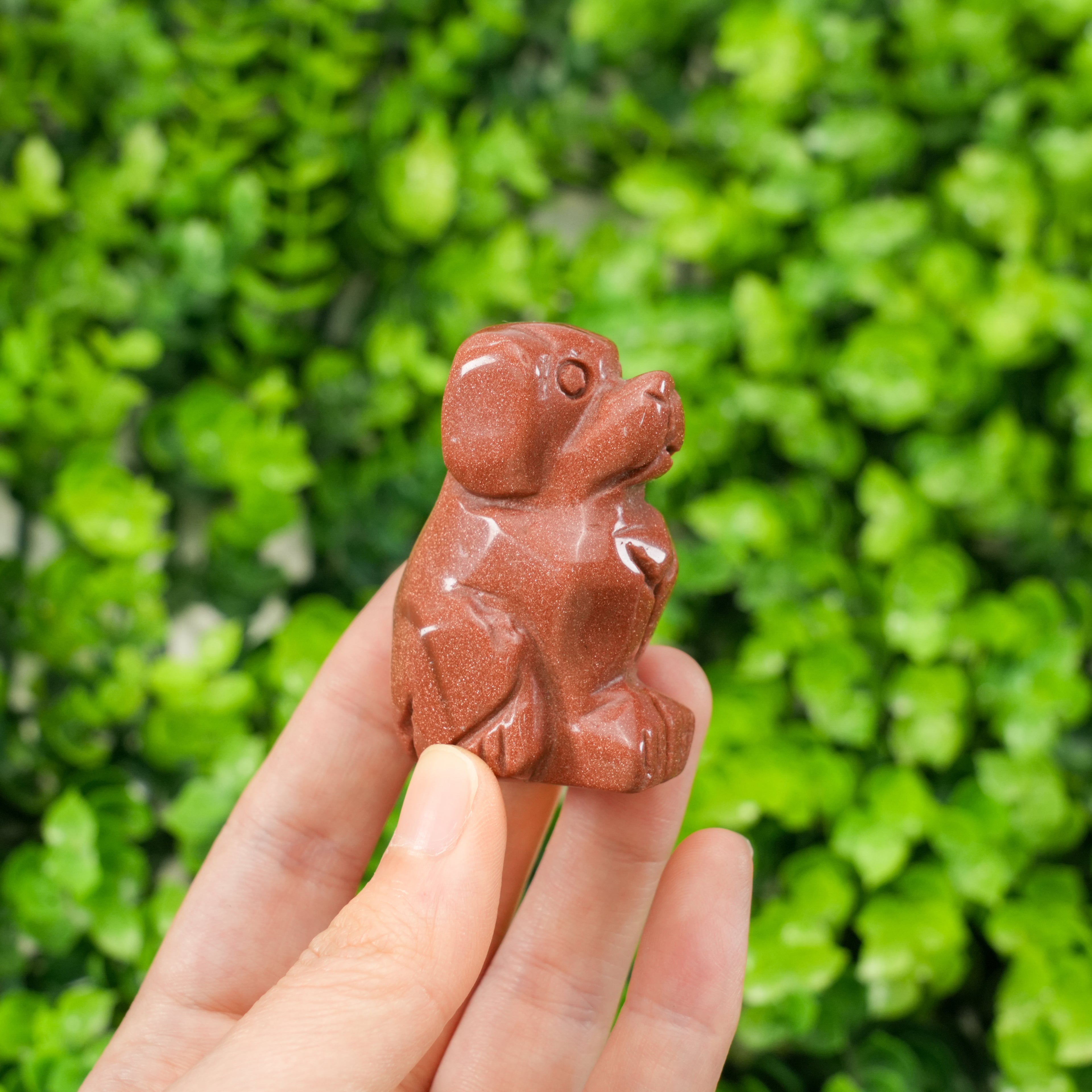Mixed Material Dog Figurine 5cm Mini Puppy Statue, Crystal & Stone Animal Carving, Cute Desk Decor Collectible Gift