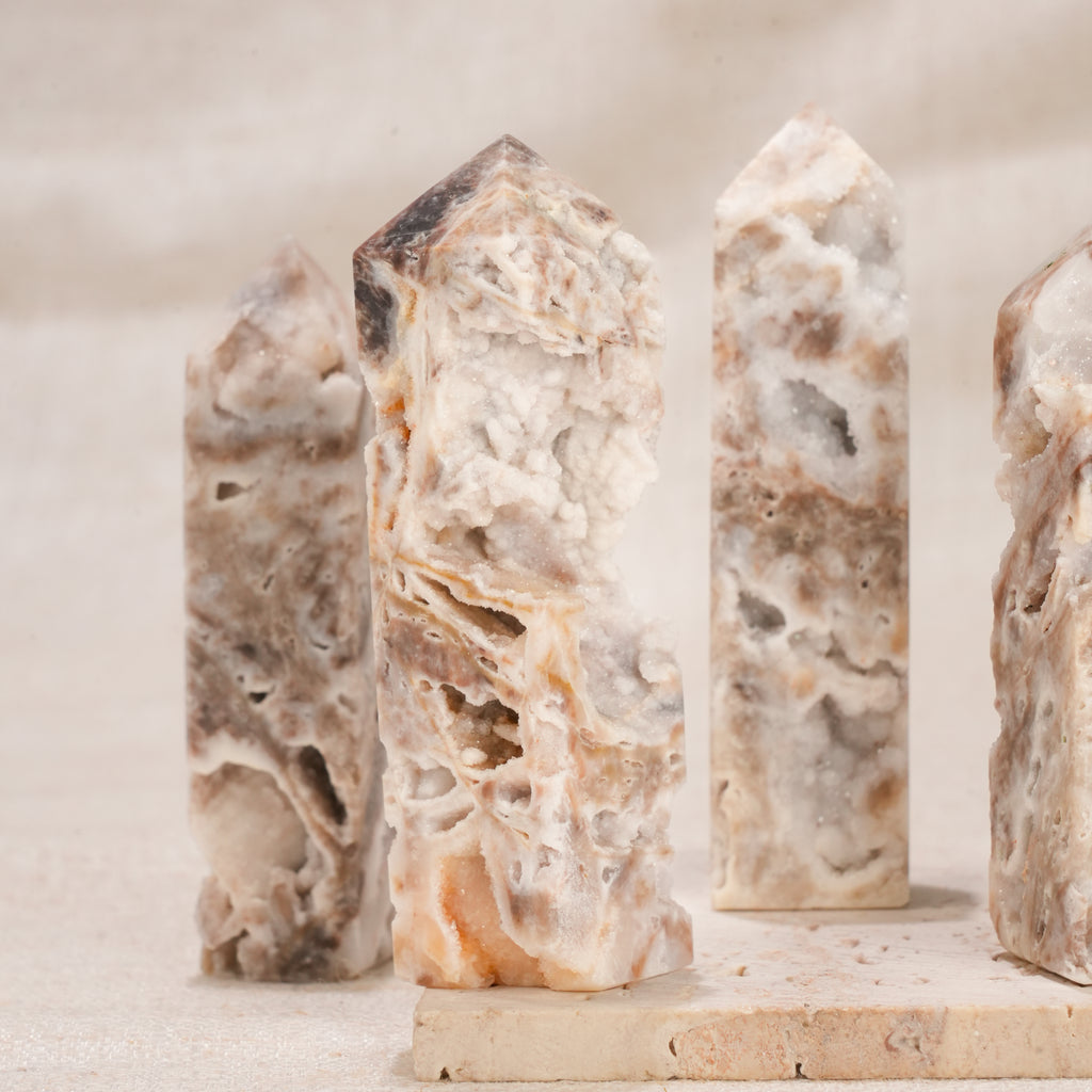 Natural Druzy Sphalerite Crystal Tower | 3.5" (8.9cm) Obelisk Point for Grounding & Vitality