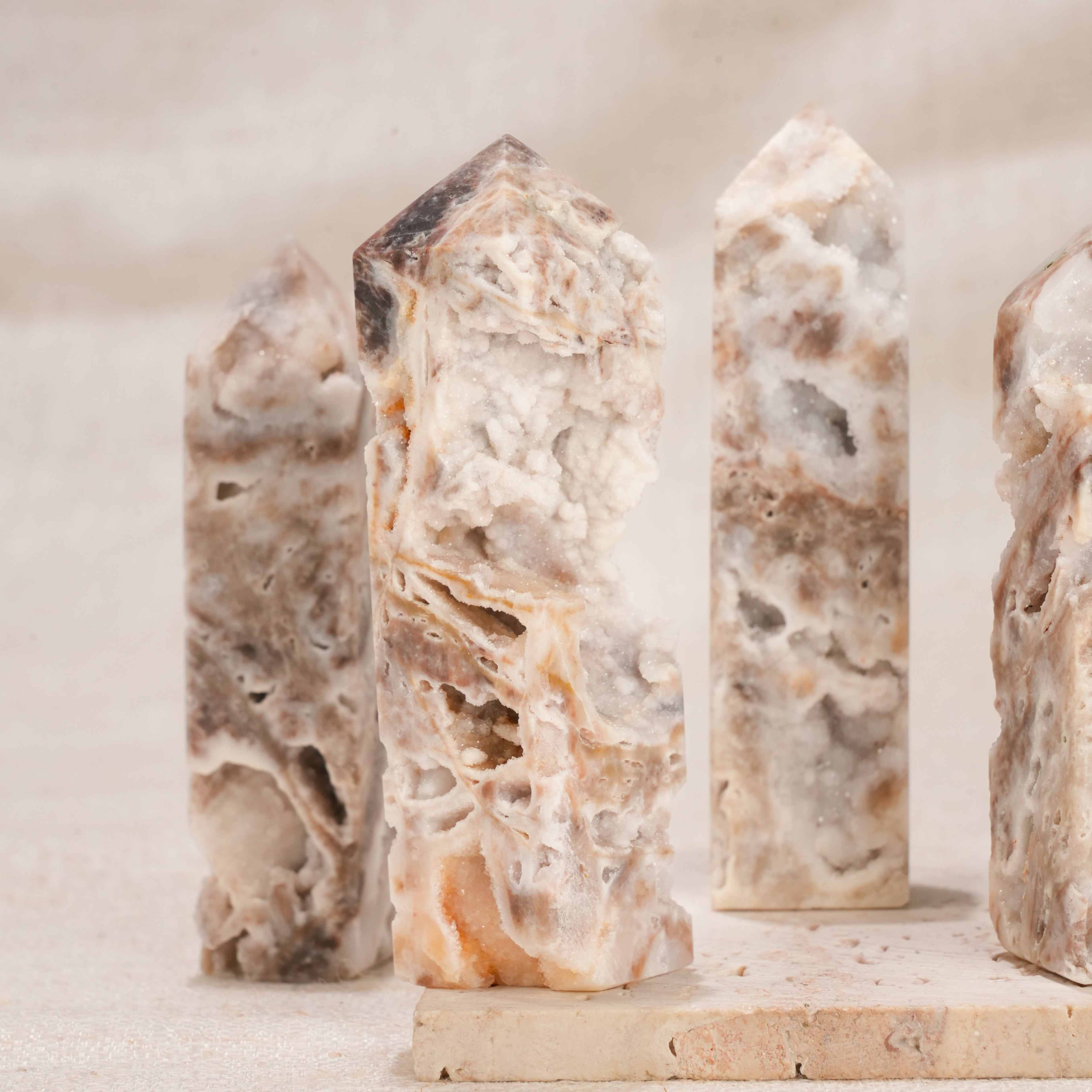 Natural Druzy Sphalerite Crystal Tower | 3.5" (8.9cm) Obelisk Point for Grounding & Vitality