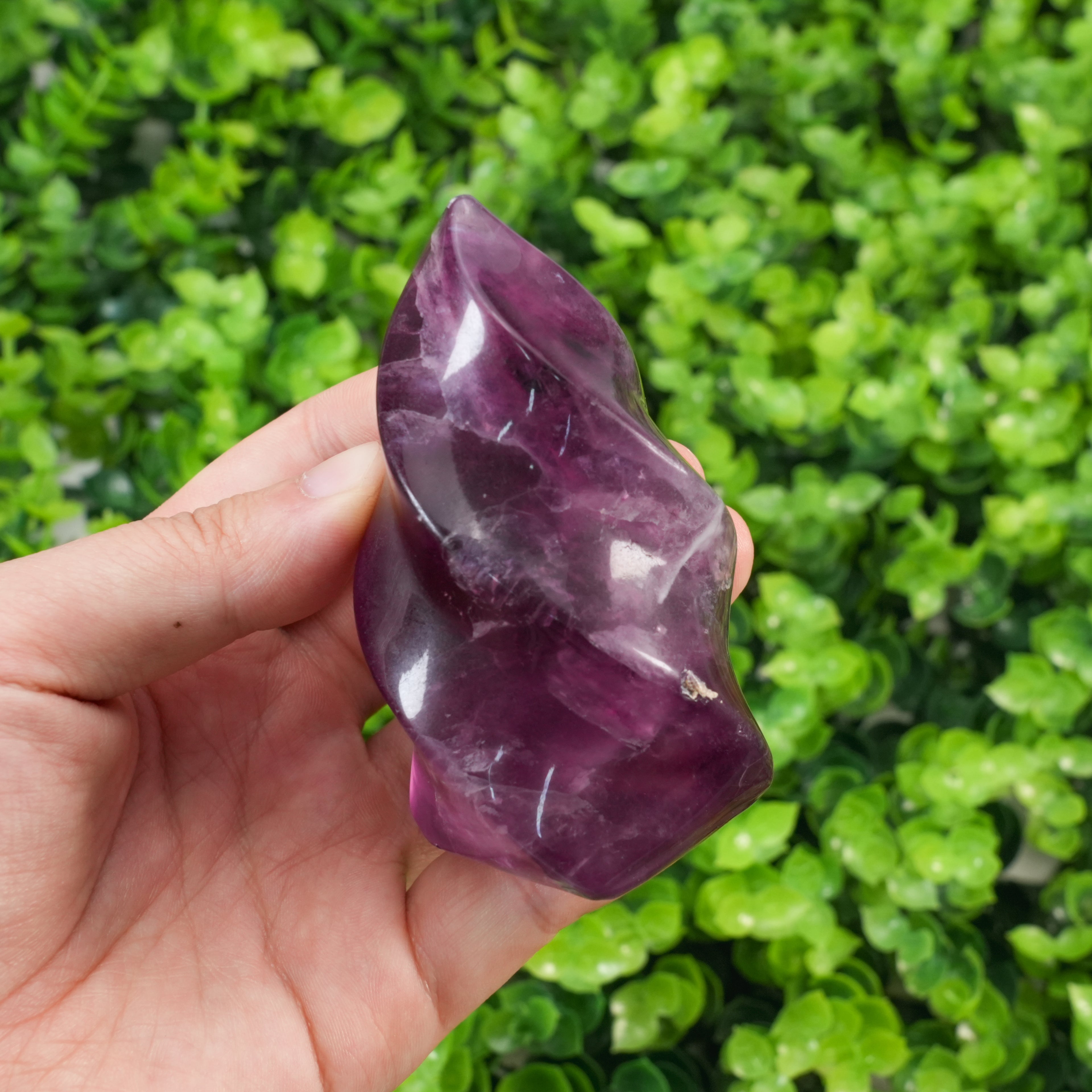 Natural Fluorite Torch Crystal Wand – Polished Fluorite Point Healing Stone for Home Decor & Crystal Collection