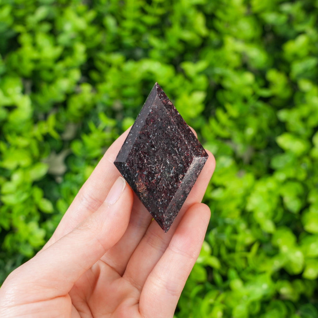 Natural Red Lepidolite Rhombus Crystal Rare Healing Crystal for Anxiety Relief