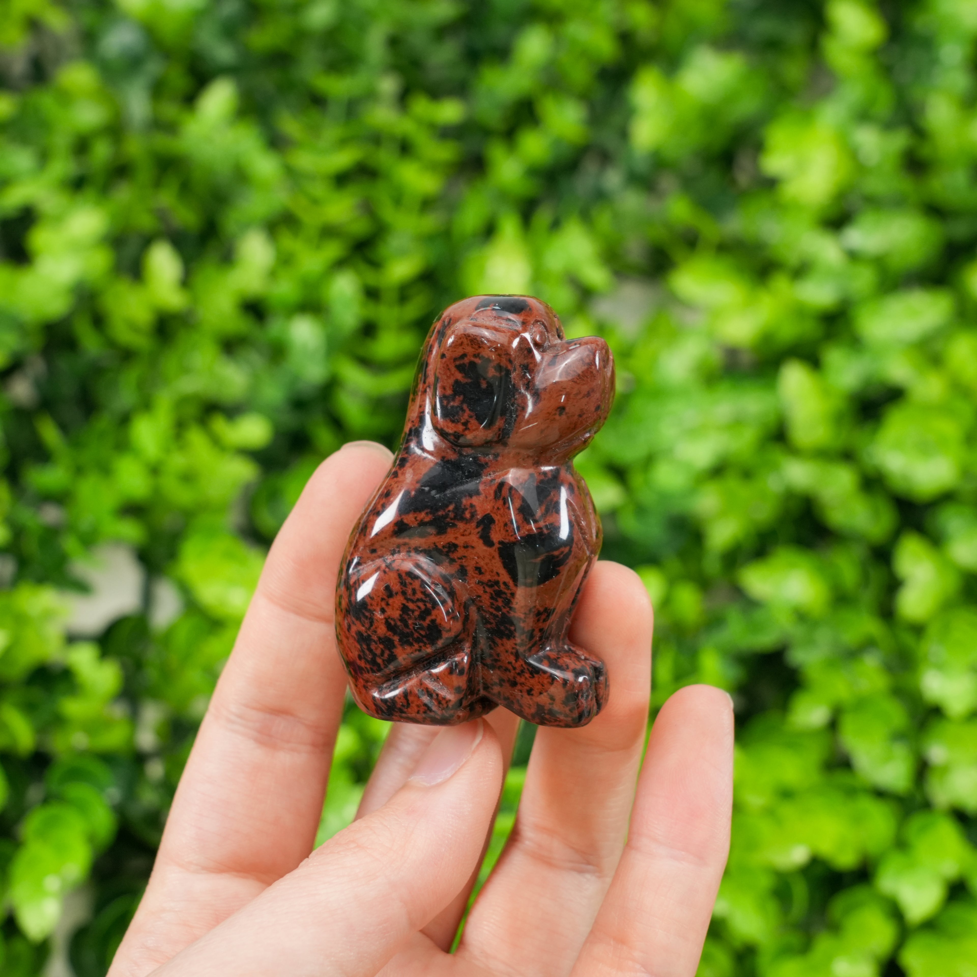 Mixed Material Dog Figurine 5cm Mini Puppy Statue, Crystal & Stone Animal Carving, Cute Desk Decor Collectible Gift