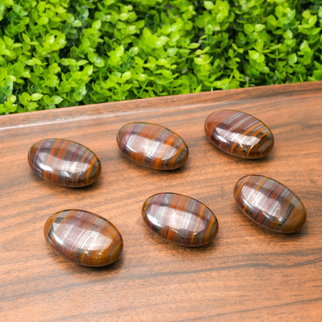 Iron tiger eye  palm stone