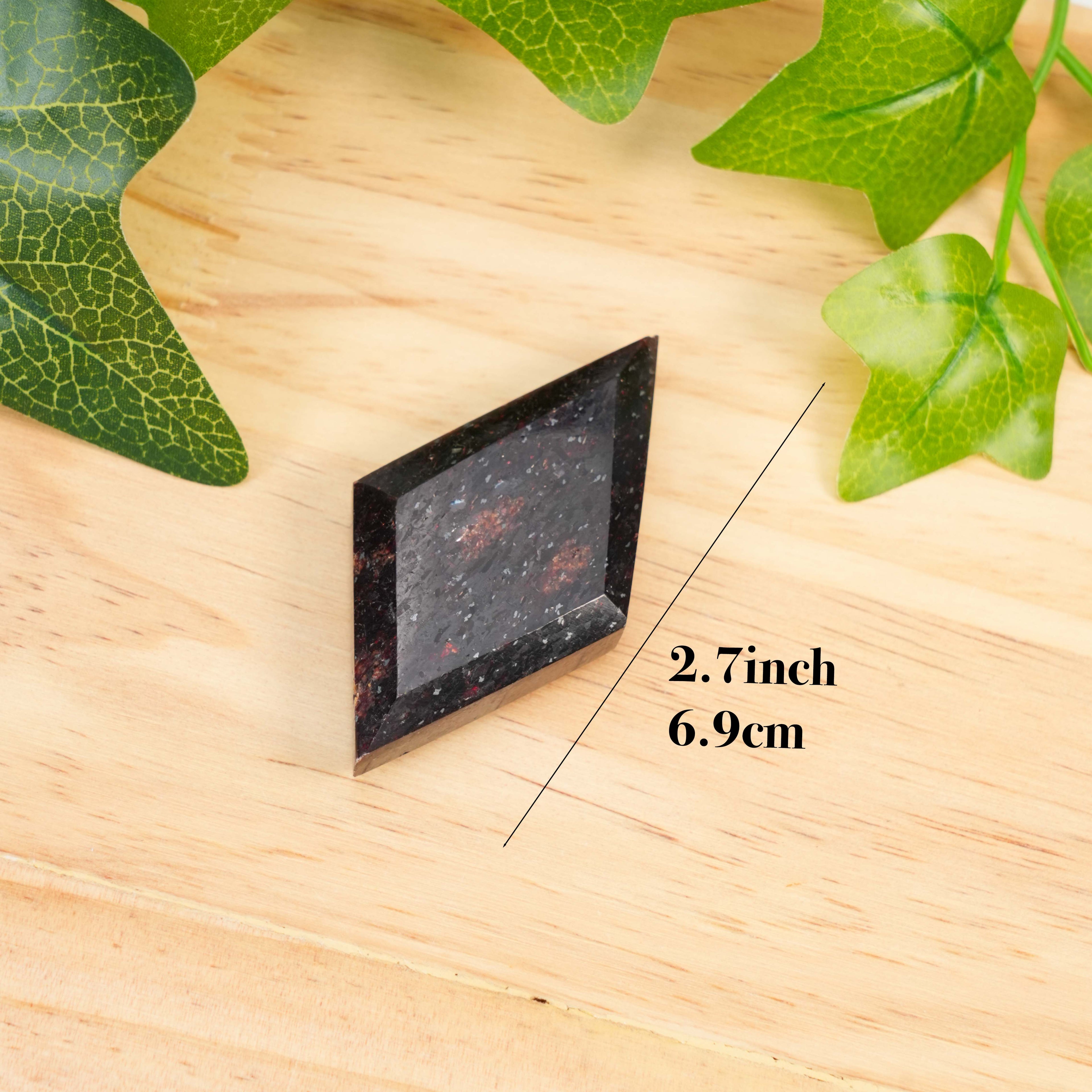 Natural Red Lepidolite Rhombus Crystal Rare Healing Crystal for Anxiety Relief