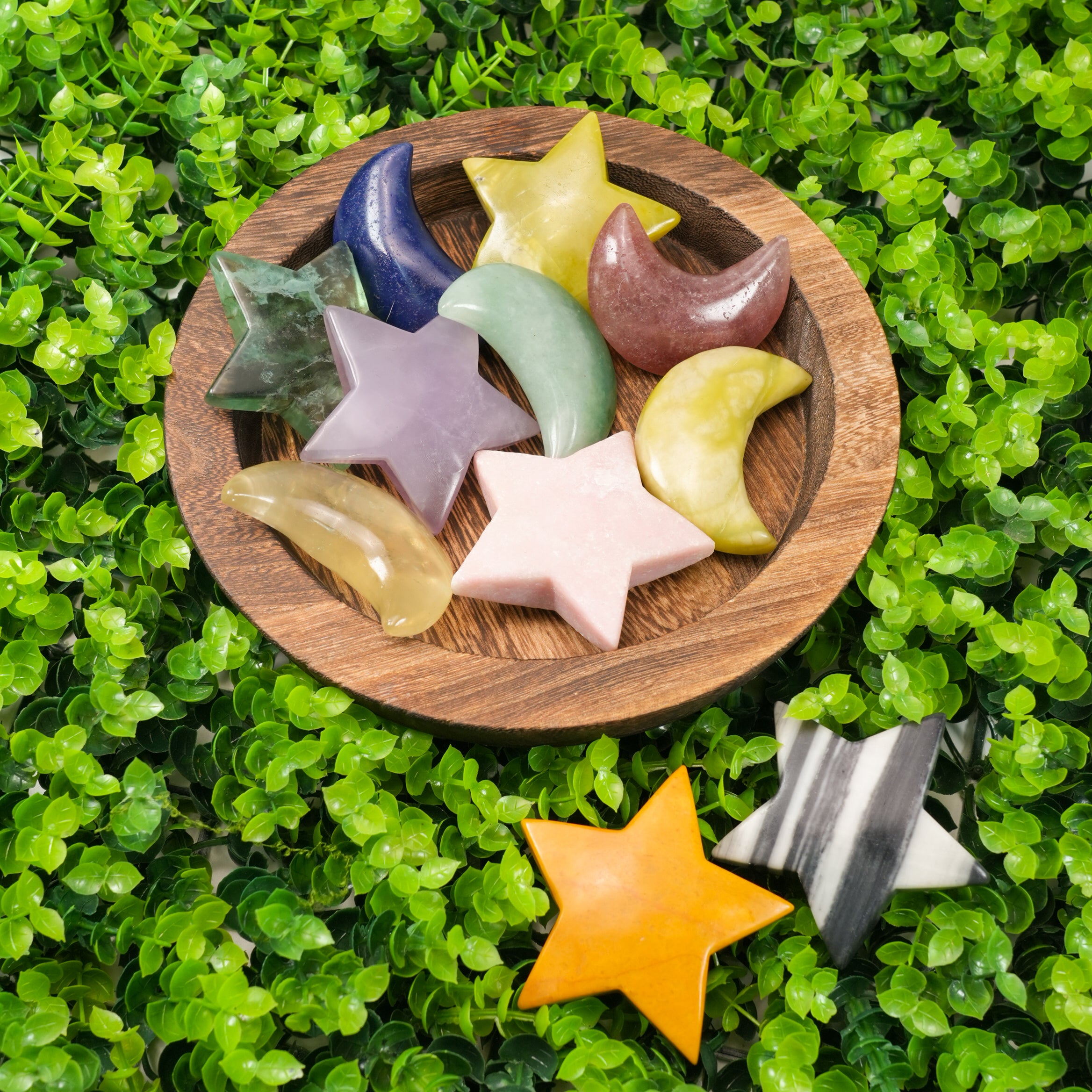 Mixed Crystal Star and Moon Set