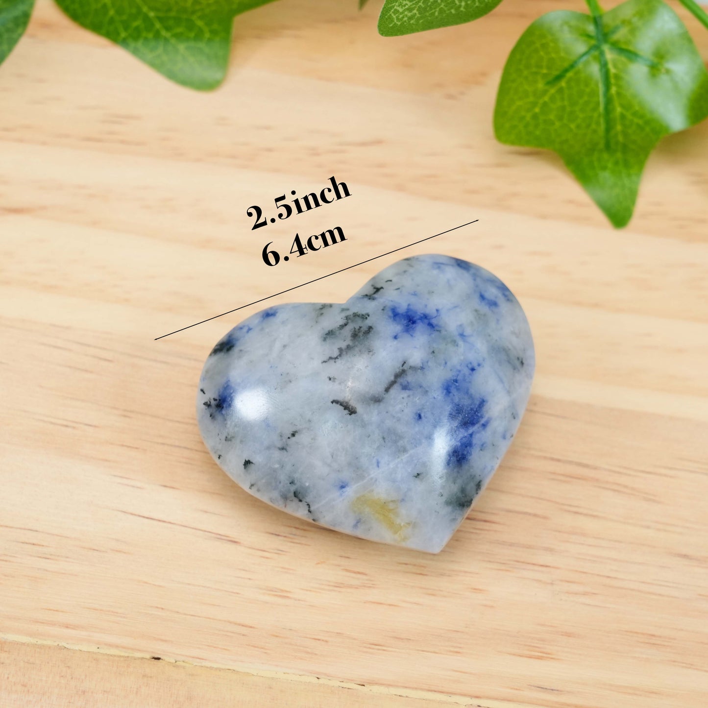 Sodalite Heart Crystal – Calm Energy & Intuition Worry Ston